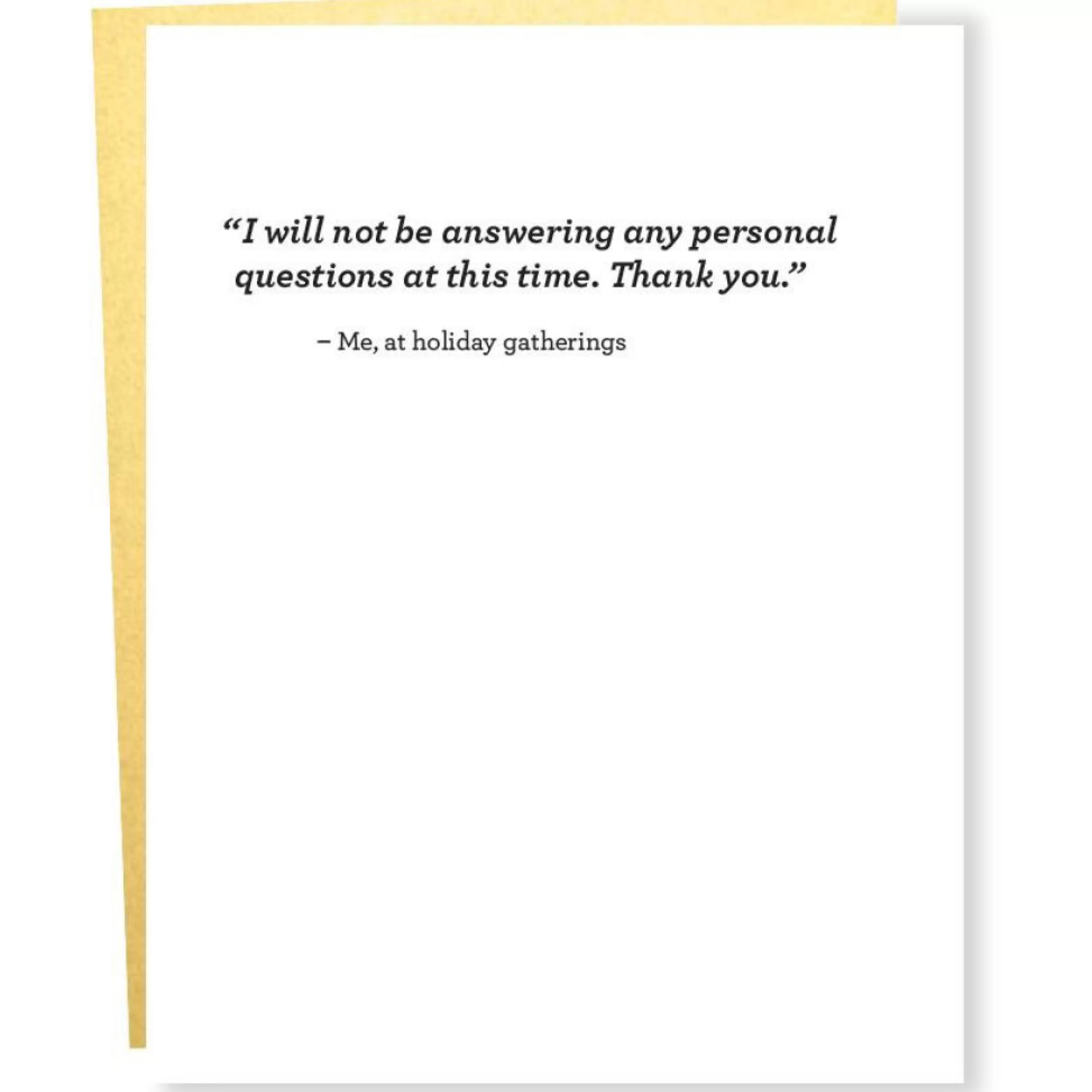 Sapling Press Personal Questions Holiday Card