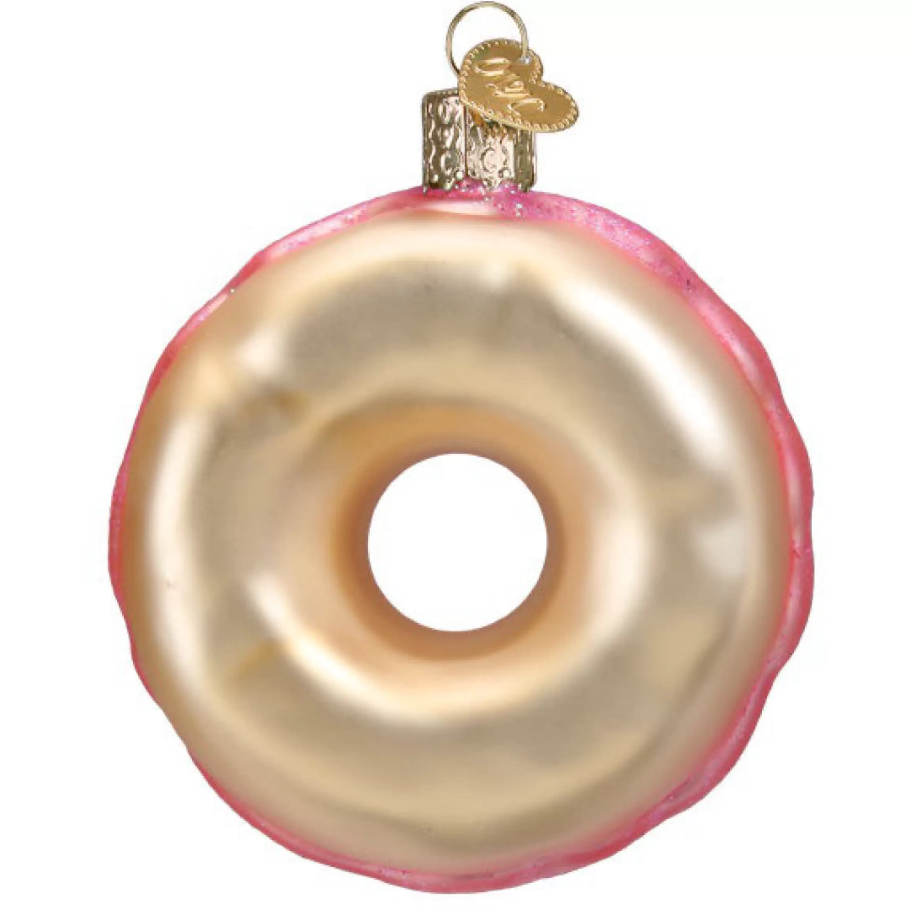 Old World Christmas Pink Sprinkles Donut Ornament