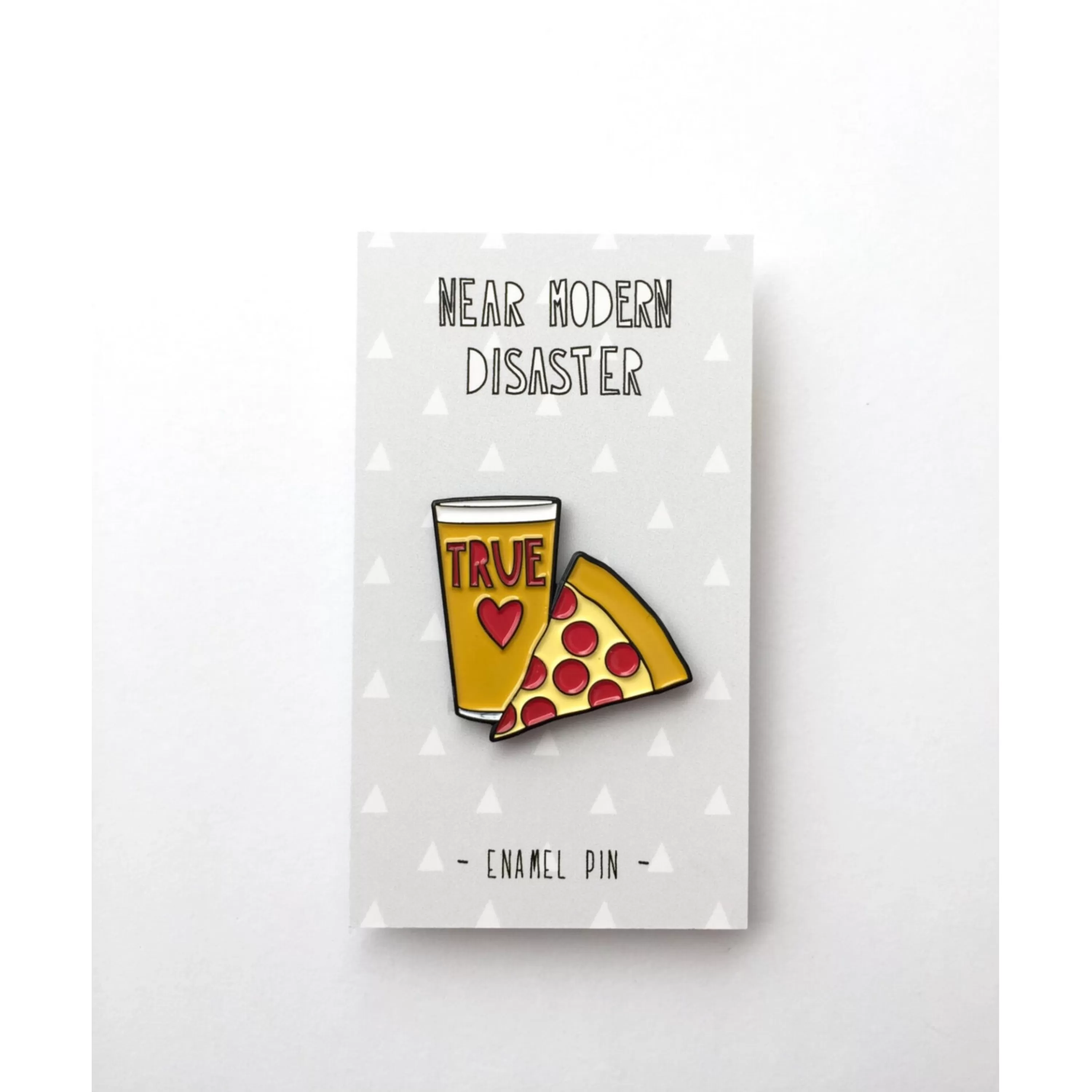 Best Sale Near Modern Disaster Pizza & Beer True Love Enamel Pin