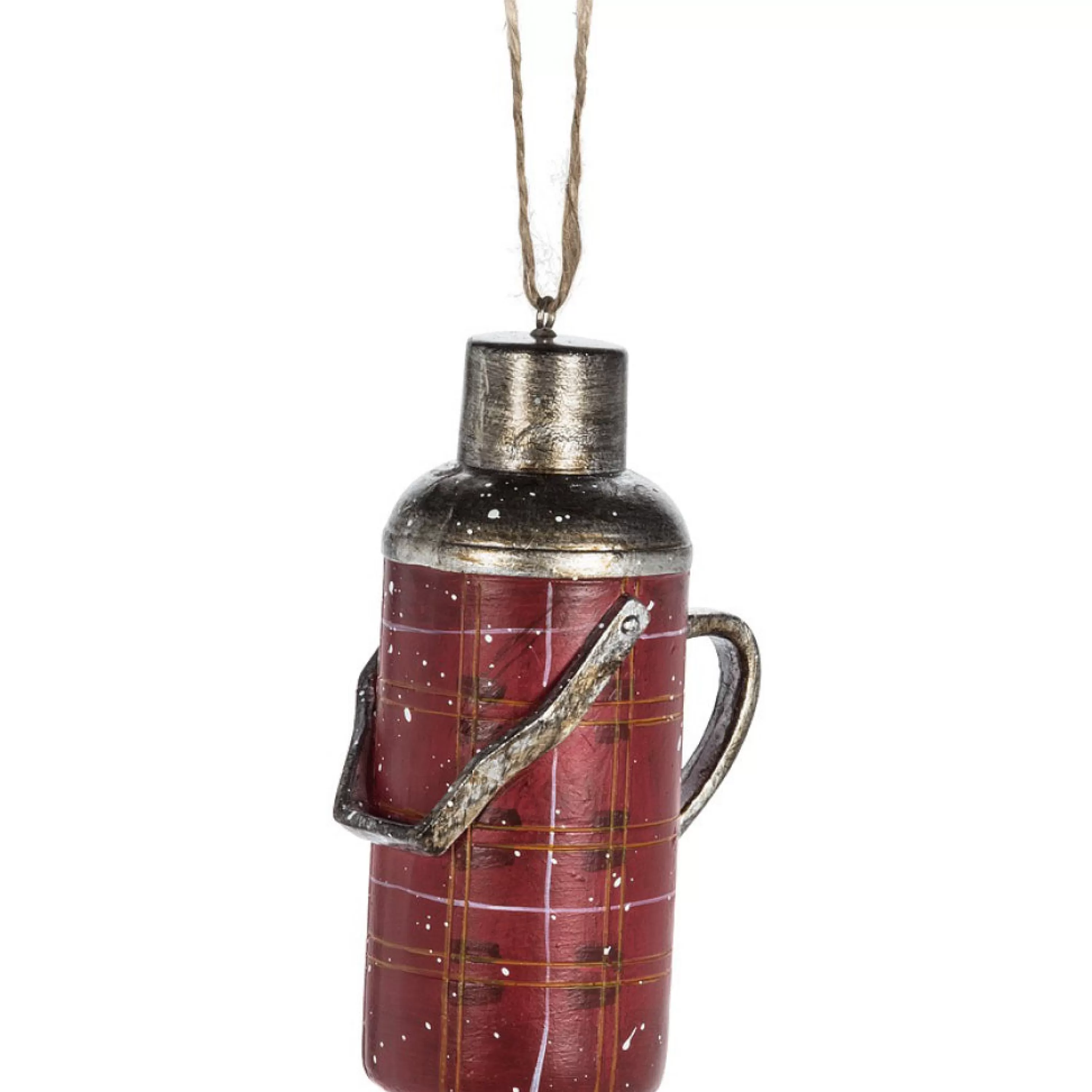 Abbott Collection Plaid Thermos Ornament