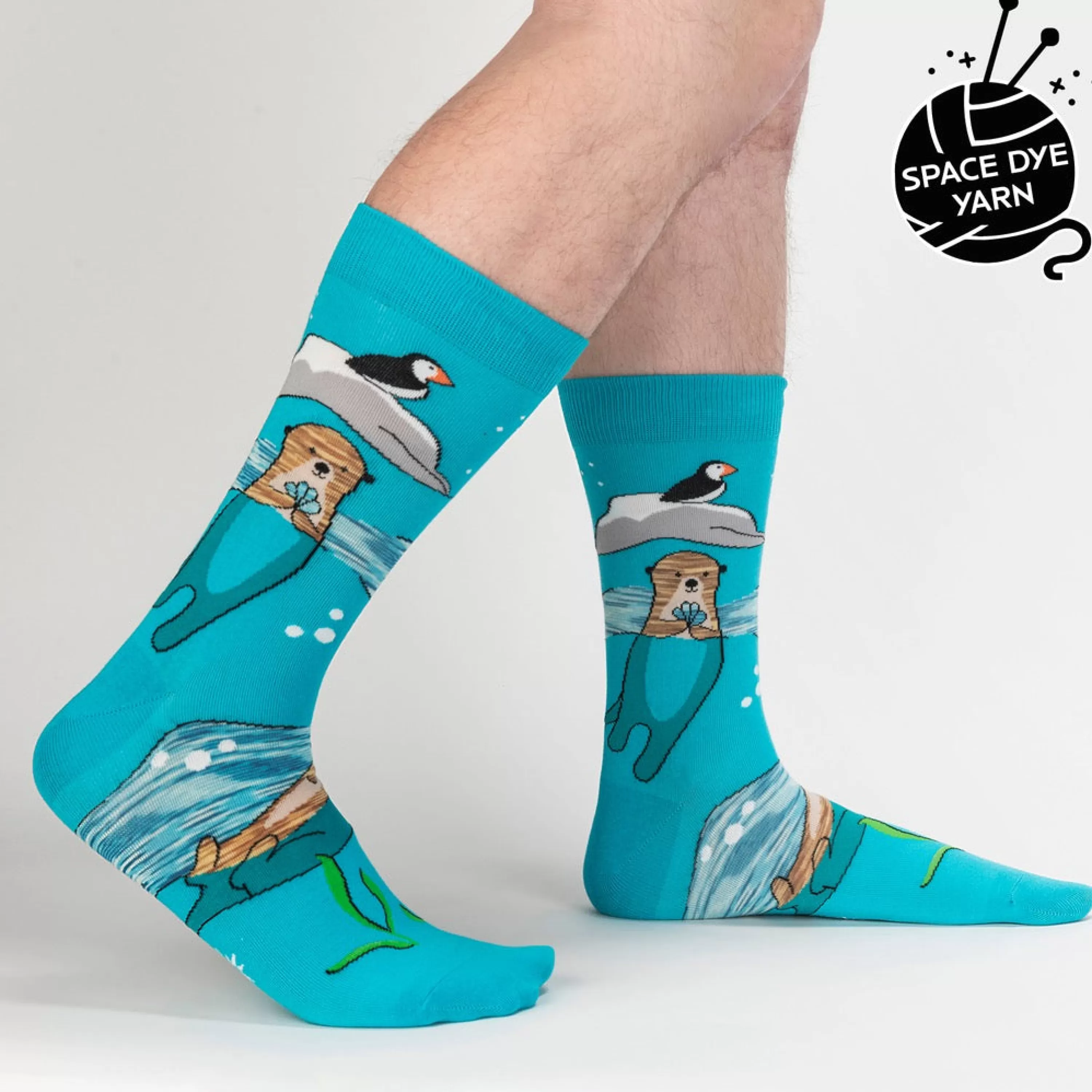 Sale Sock It To Me Plays Well With Otters Men's Crew Socks