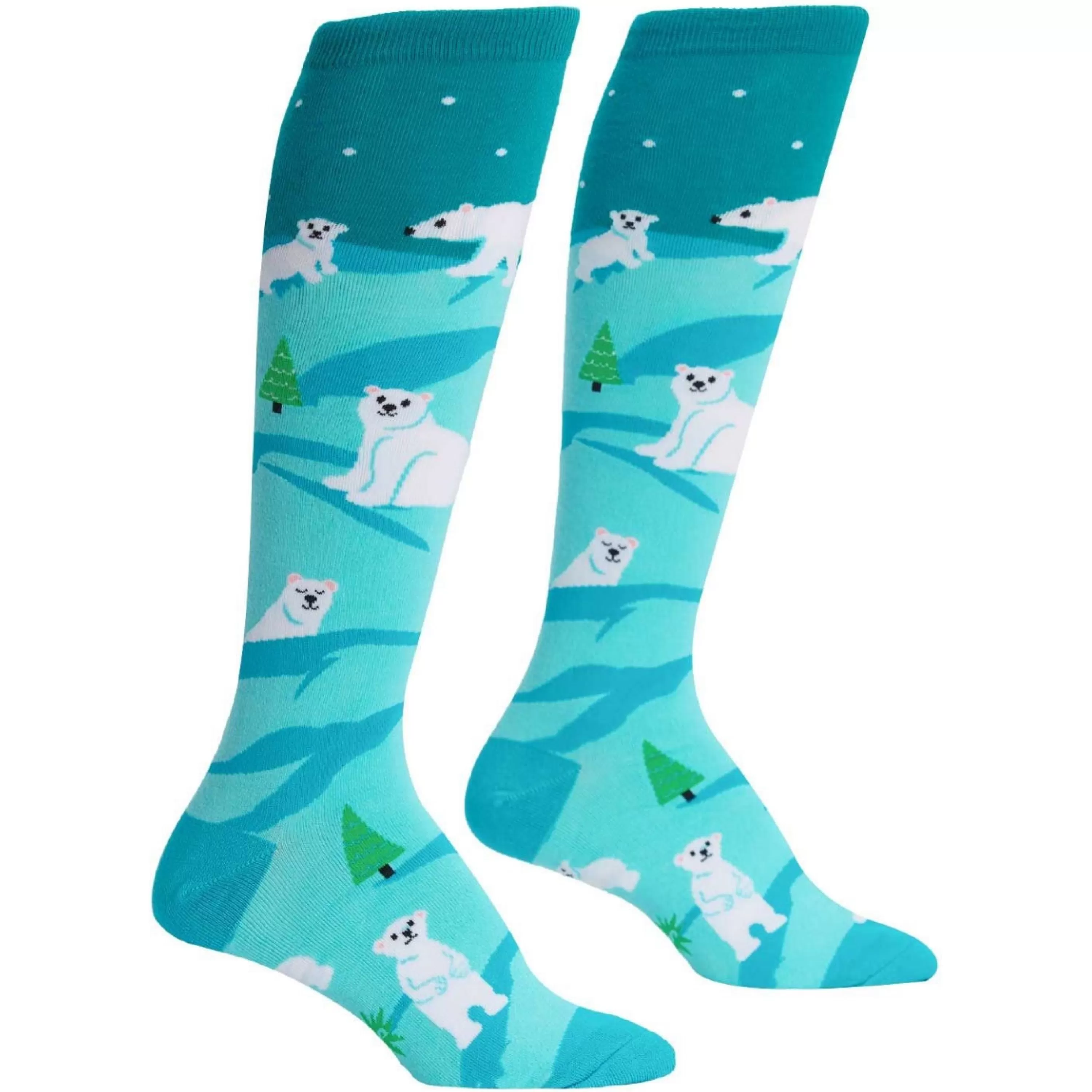 Sock It To Me Polar Bear Stare Knee High Socks