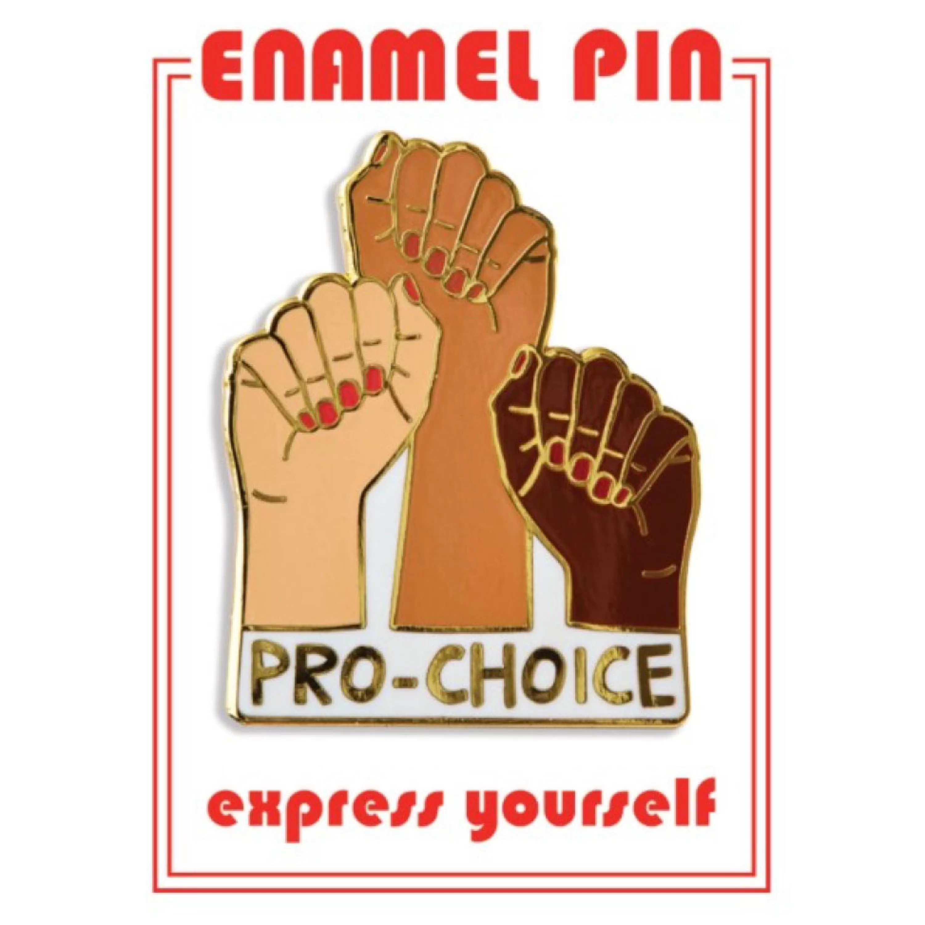 Clearance The Found Pro-Choice Hands Enamel Pin