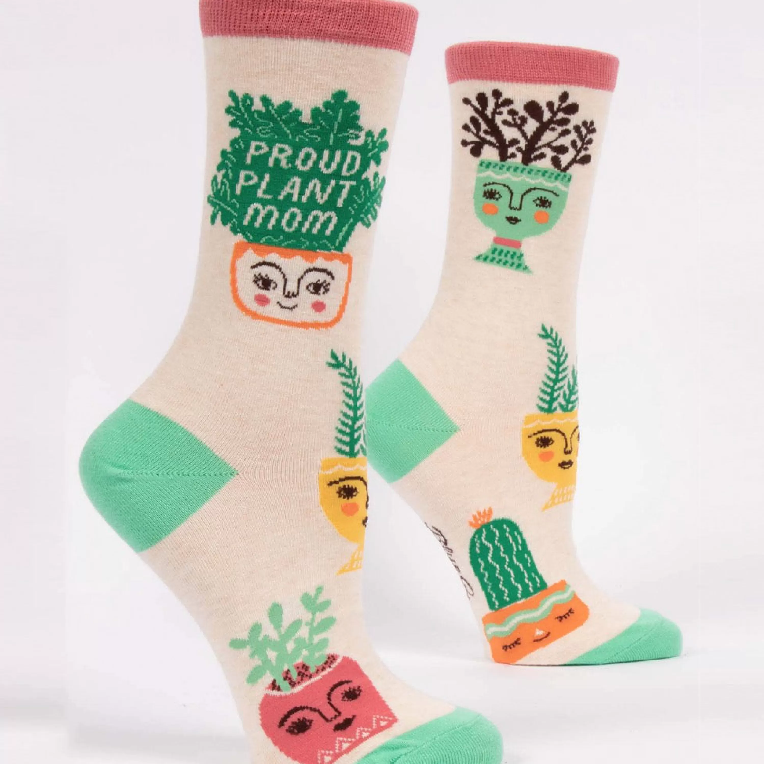 Hot Blue Q Proud Plant Mom Crew Socks