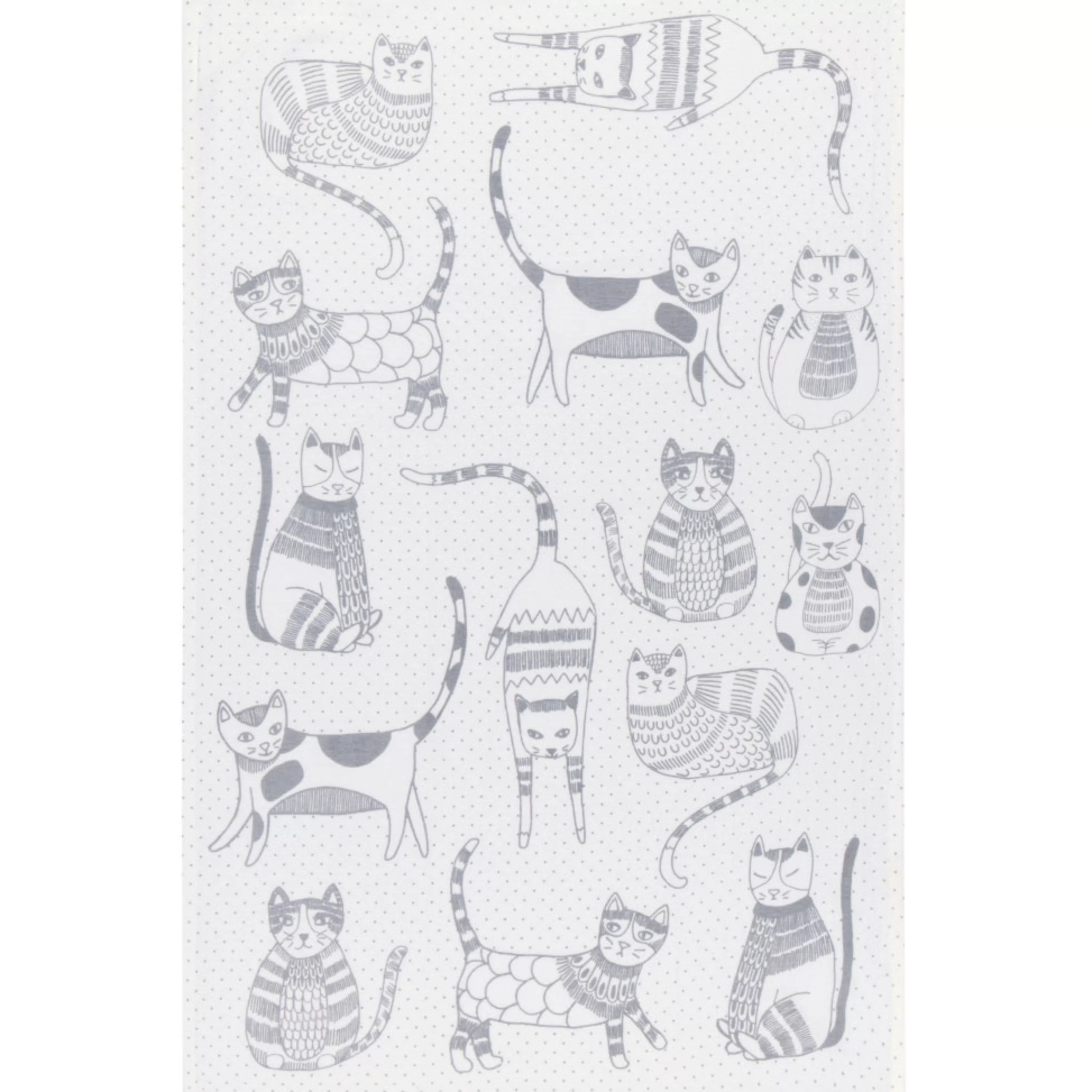 Sale Danica Purr Party London Grey Floursack Tea Towels Set Of 2
