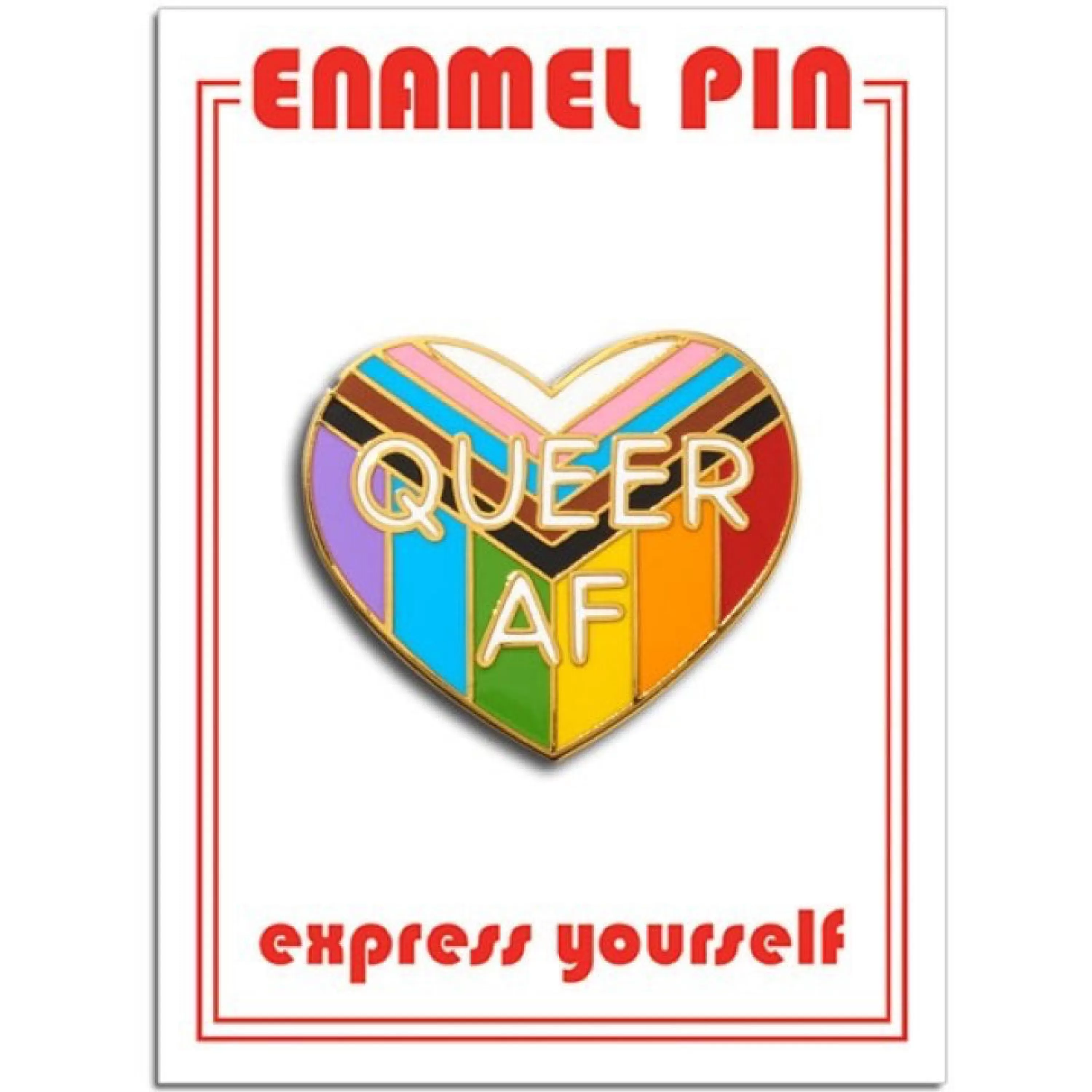 Sale The Found Queer Af Heart Enamel Pin