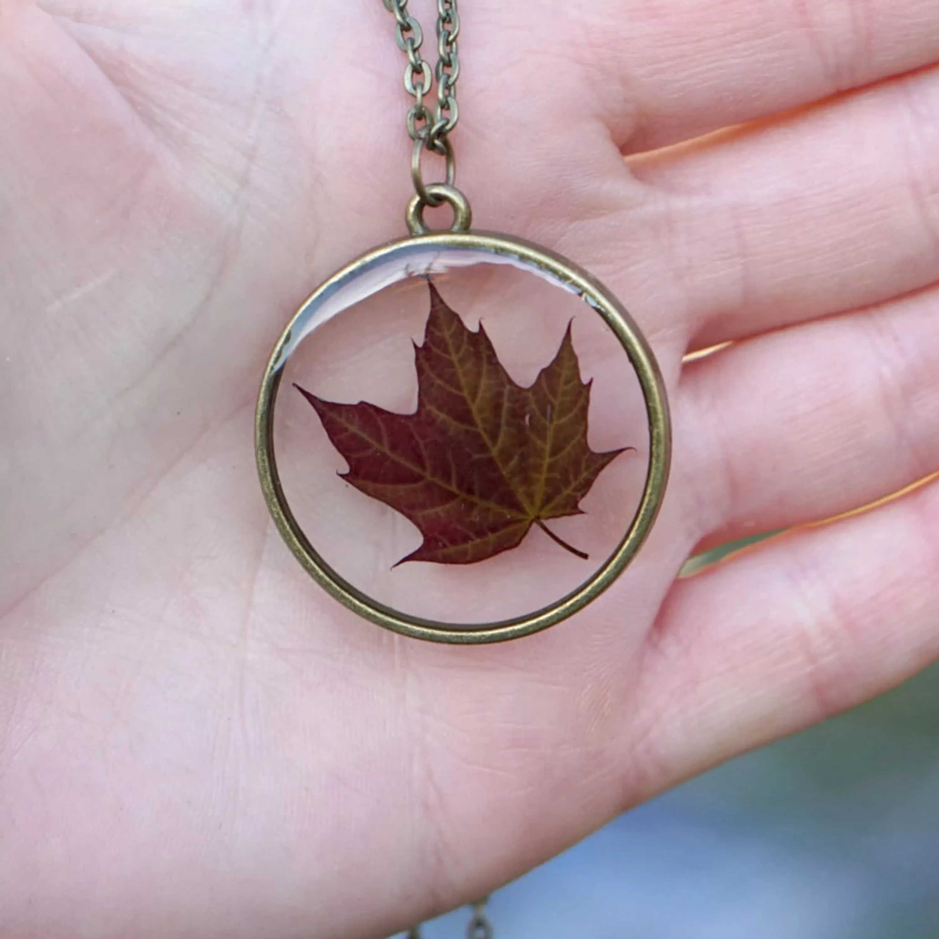 Online The Pretty Pickle Red Maple Leaf Necklace