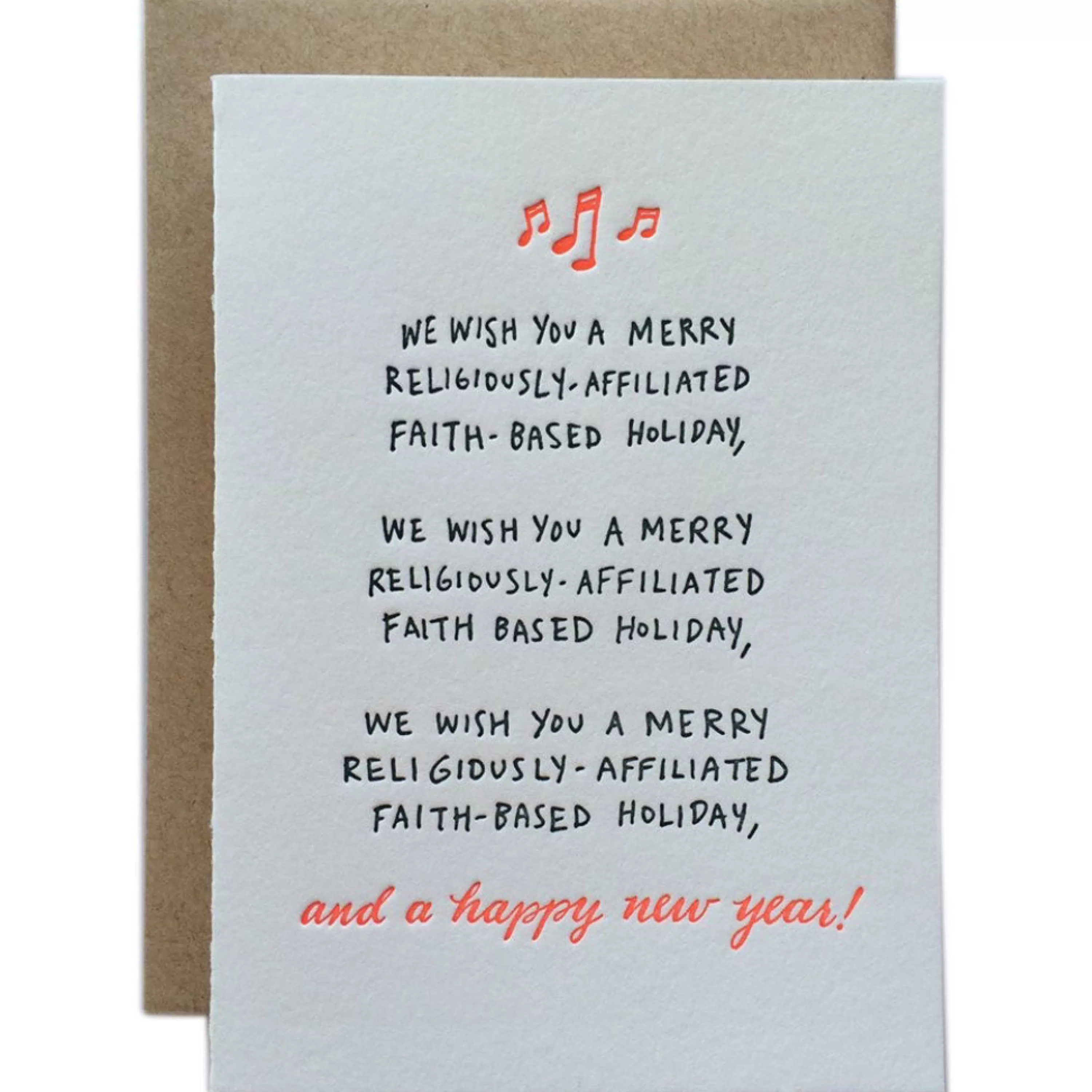 Ladyfingers Letterpress Religiously Affiliated Holiday Card