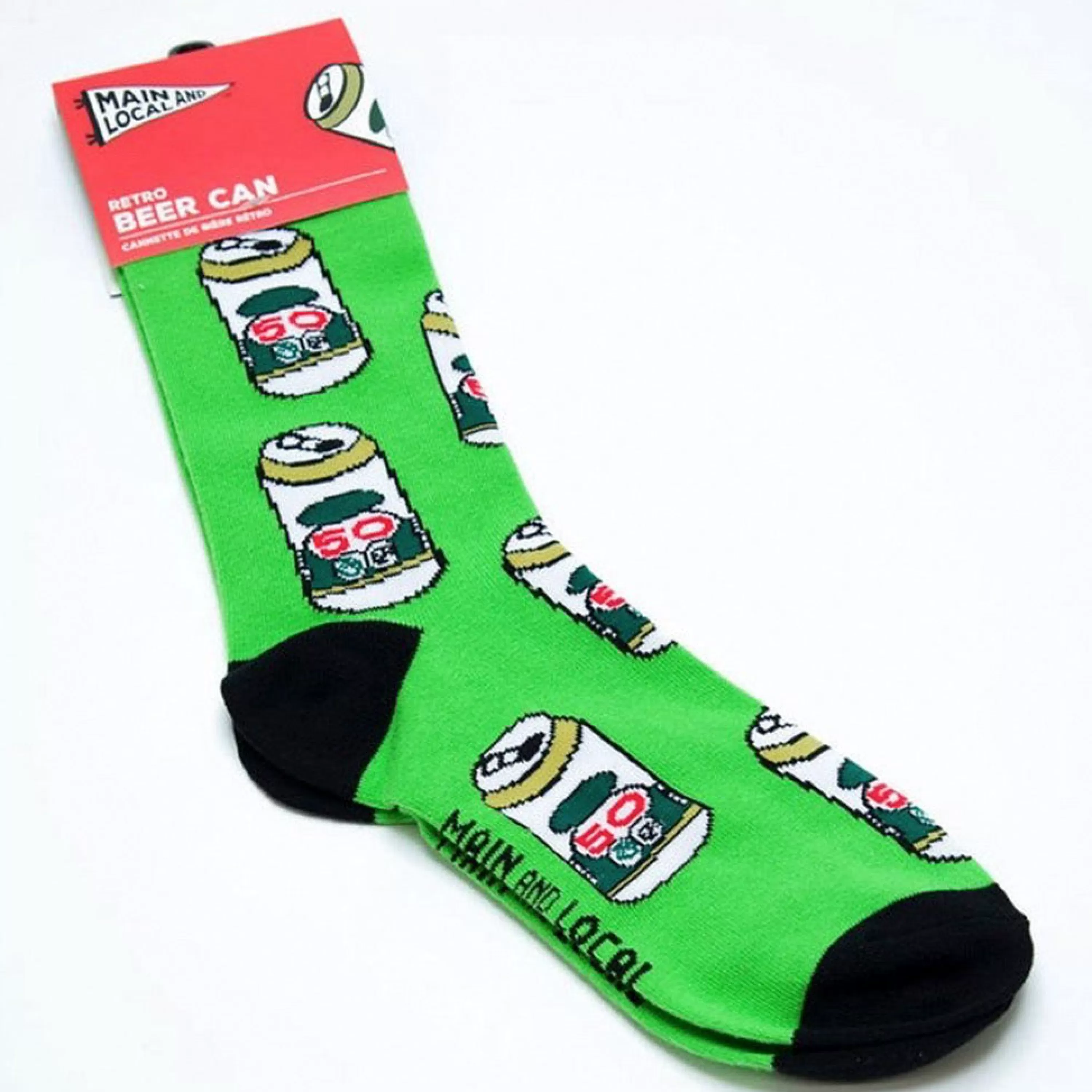 Clearance Main and Local Retro Beer Can Socks