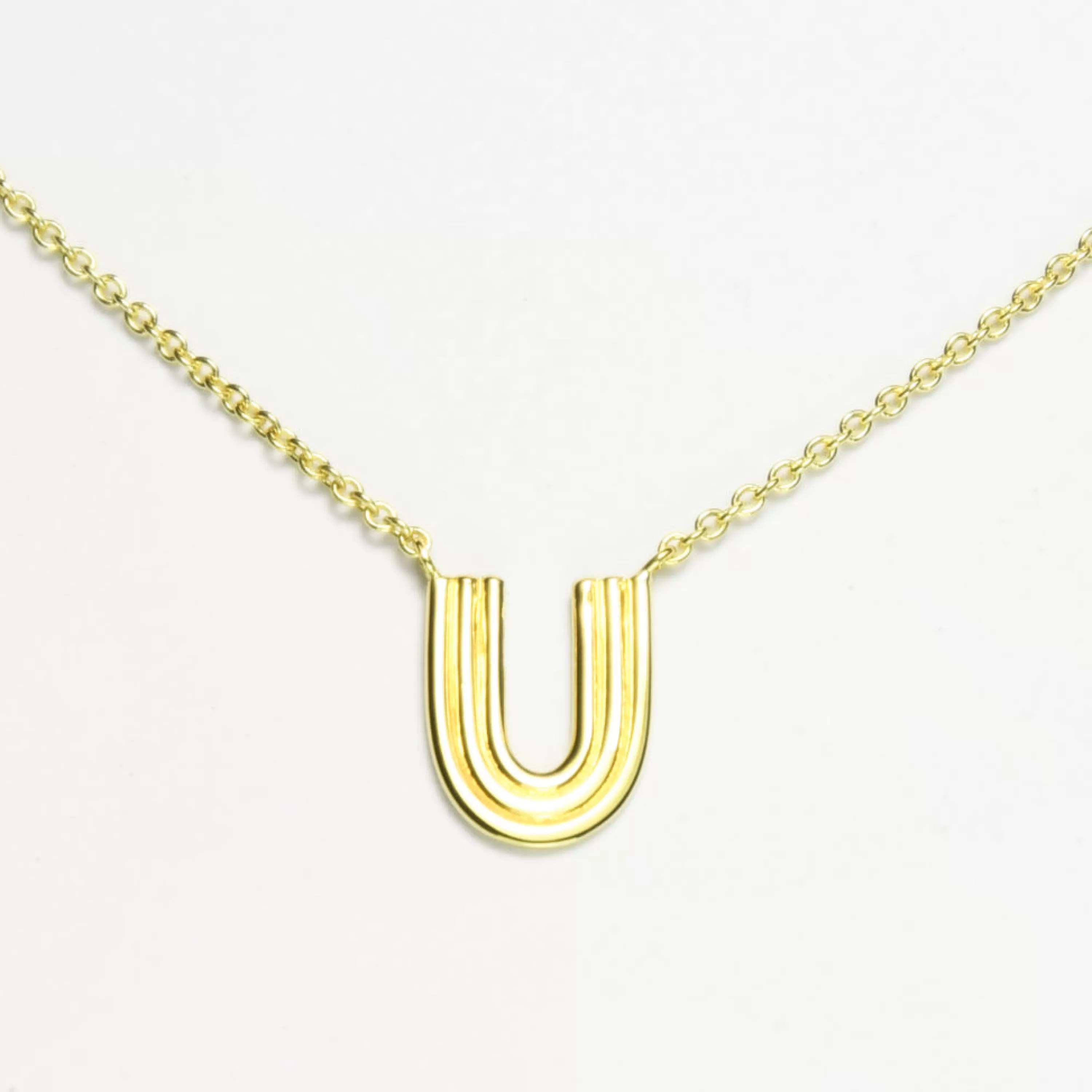 Outlet Tashi Ridged Arc Necklace 14K Gold Vermeil