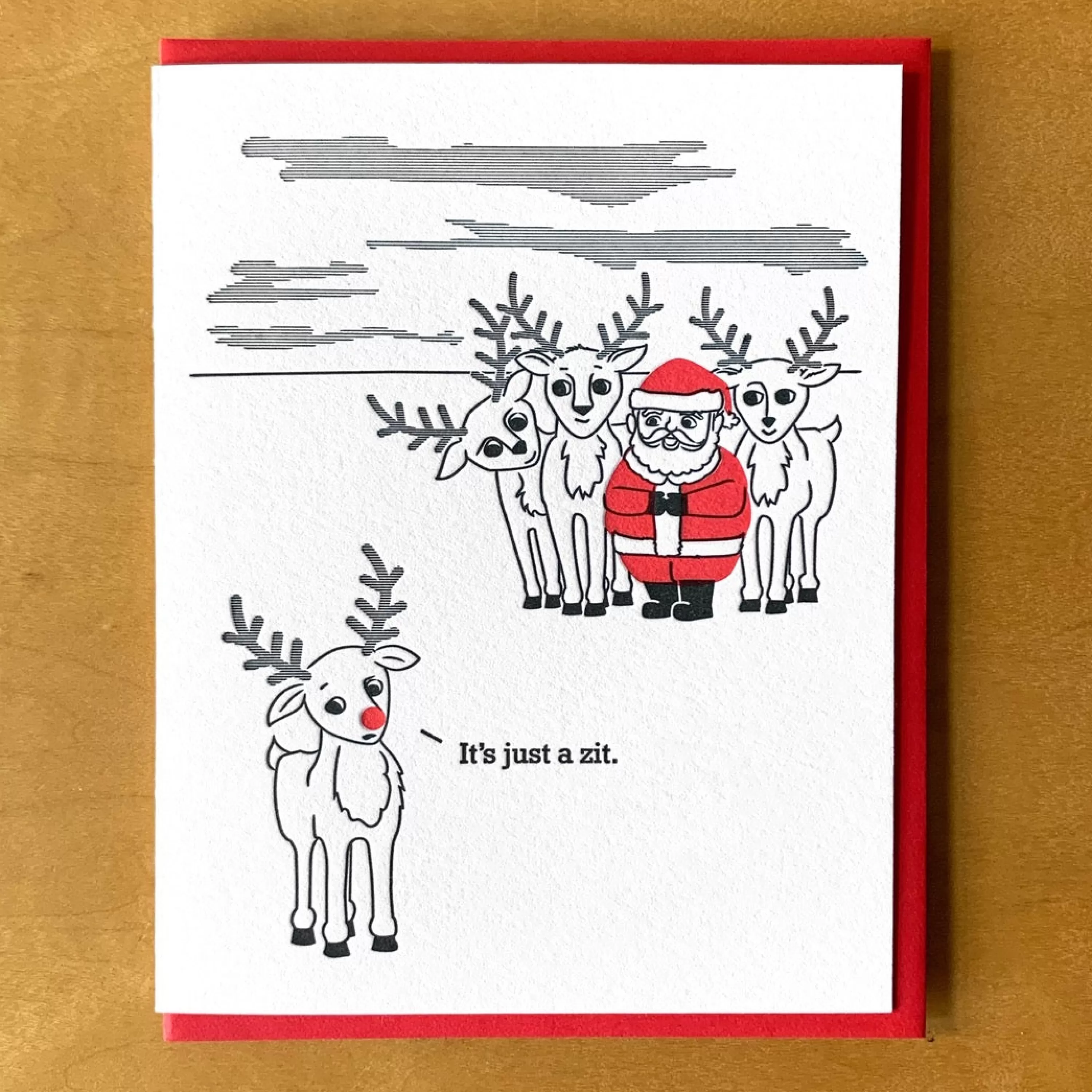 McBitterson's Rudolph Just A Zit Card