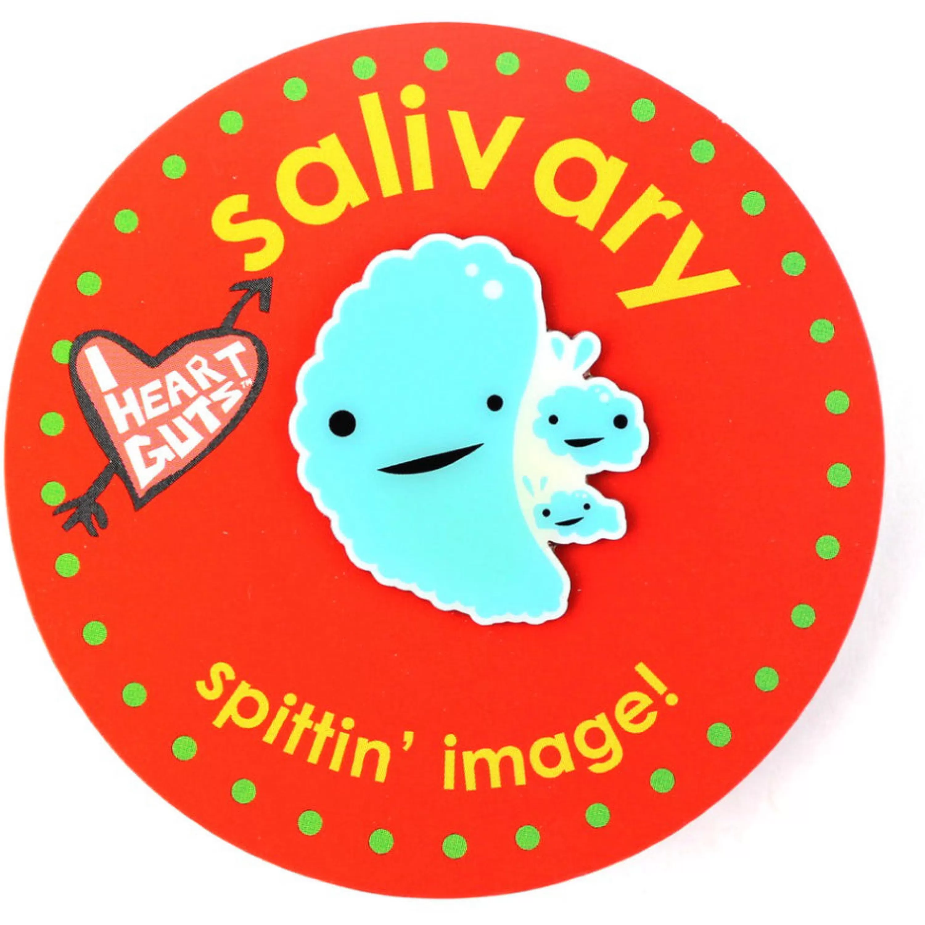 Fashion I Heart Guts Salivary Gland Lapel Pin