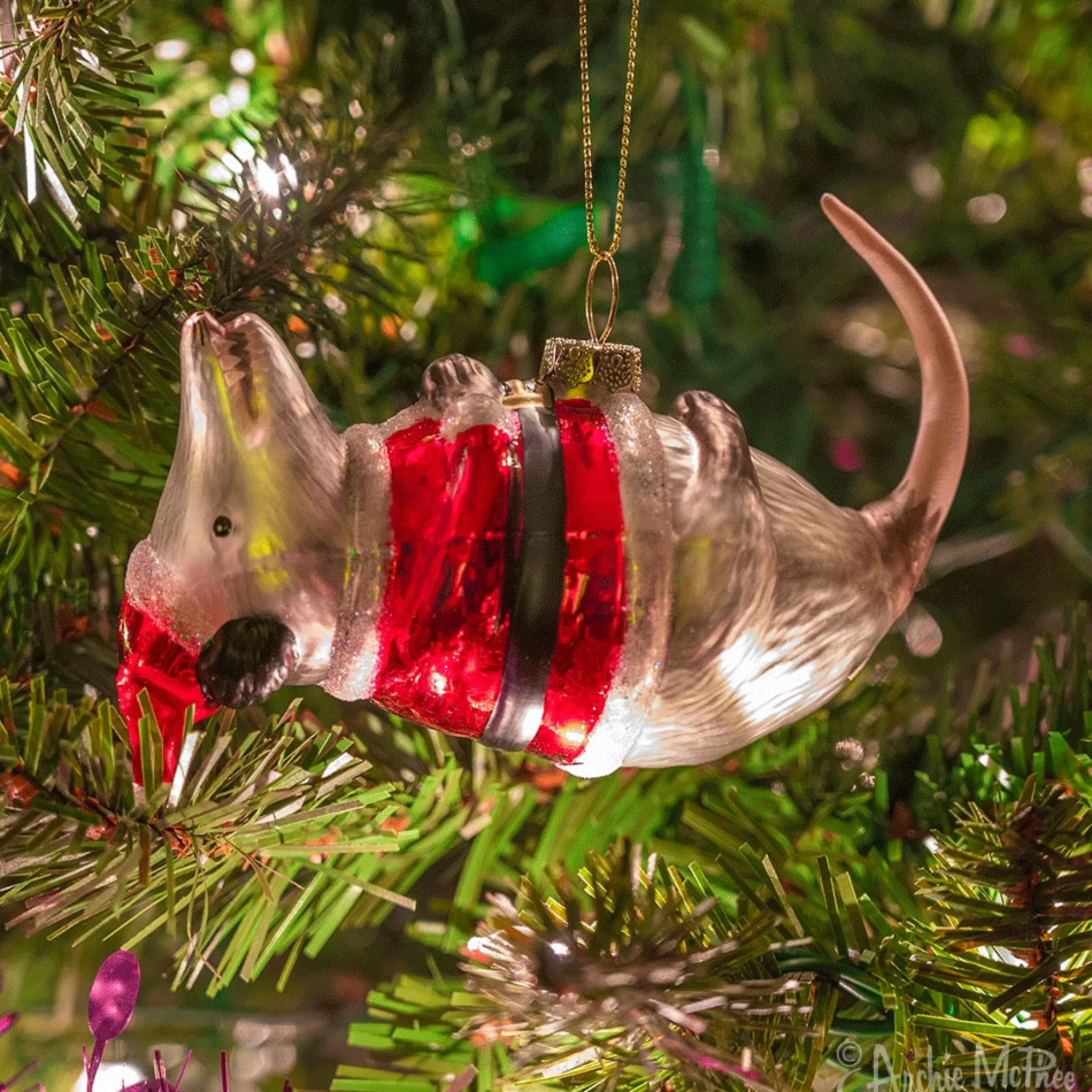 Archie McPhee Santa Possum Ornament