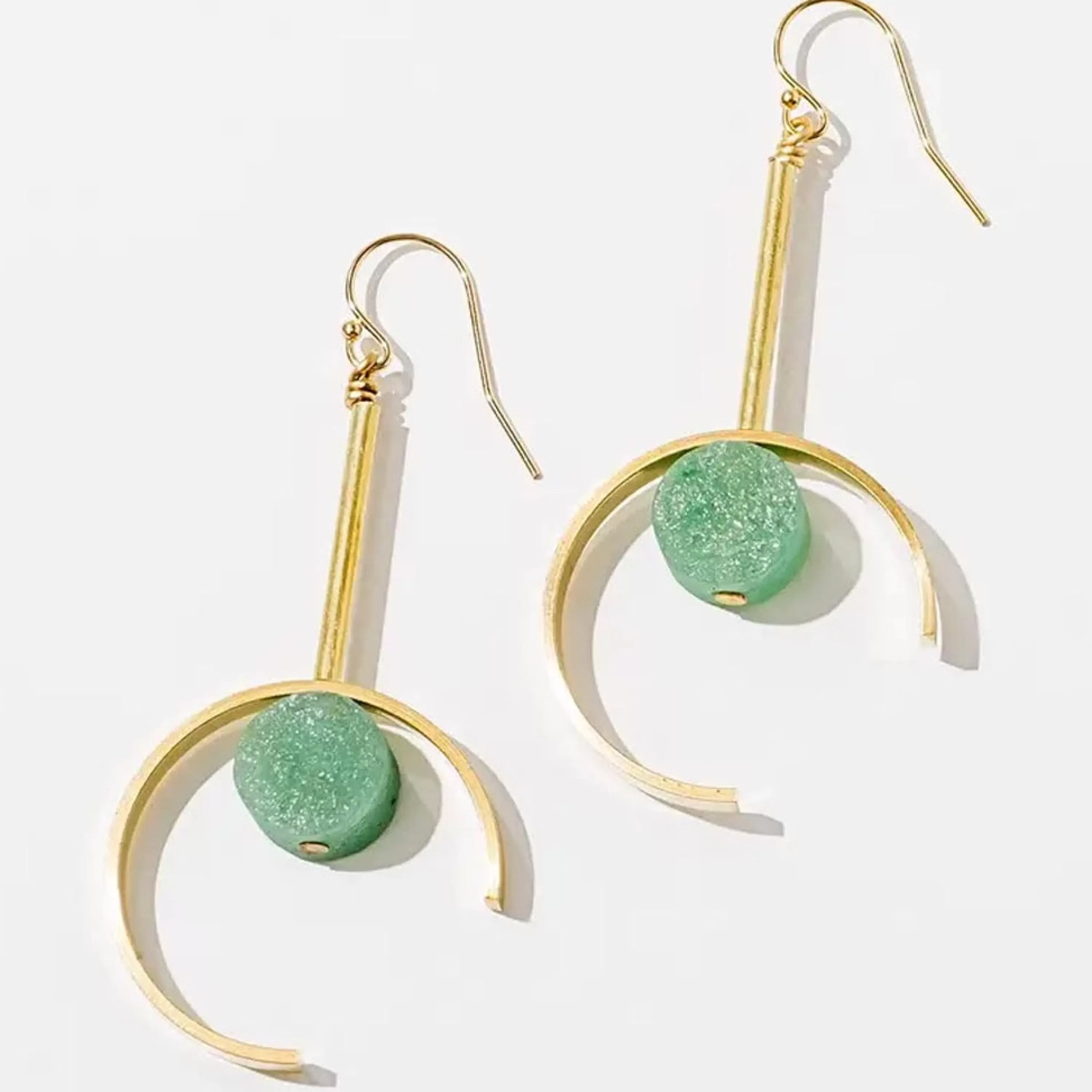 Fashion Larissa Loden Santorini Earrings Green Aventurine