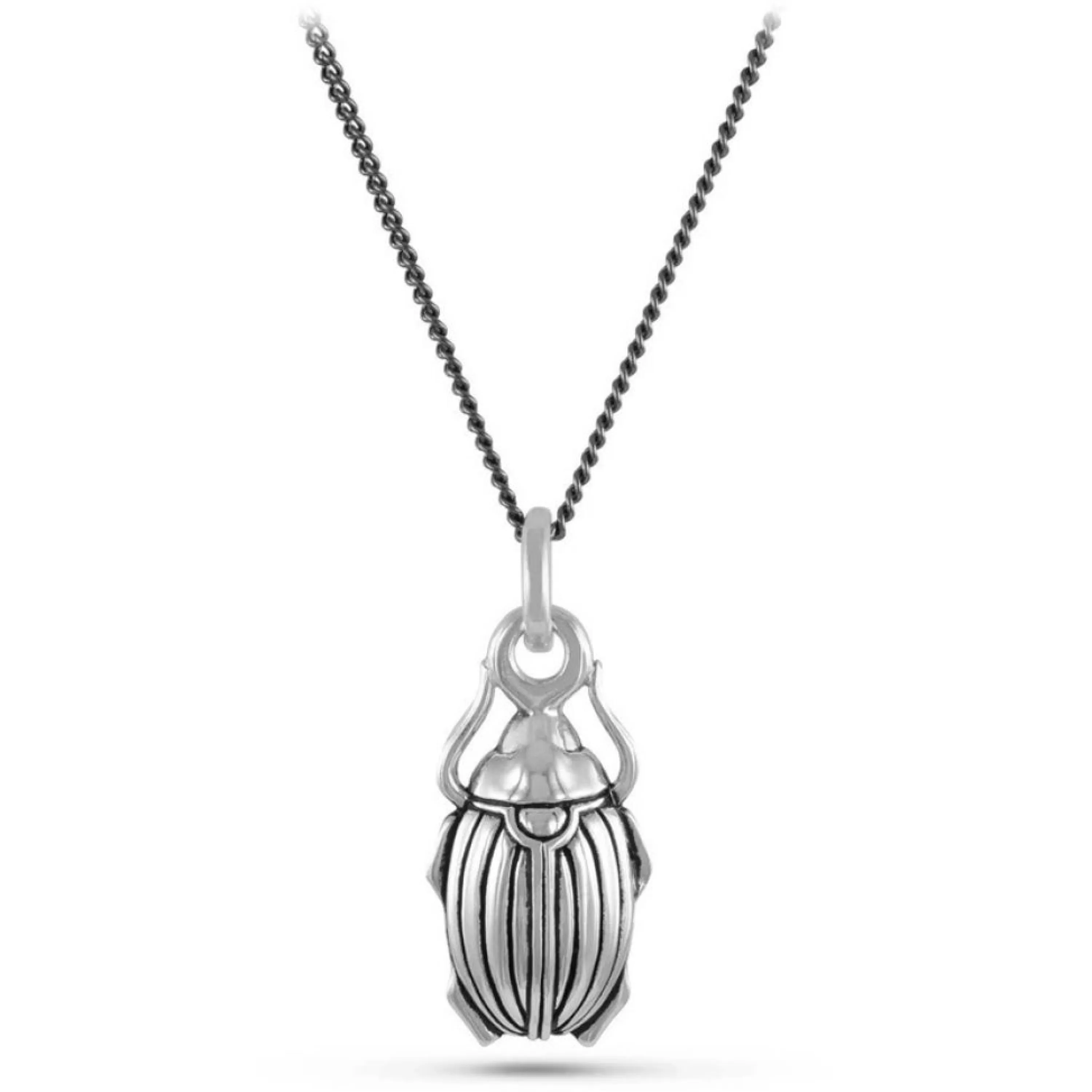 Online Lost Apostle Scarab Beetle Necklace Silver