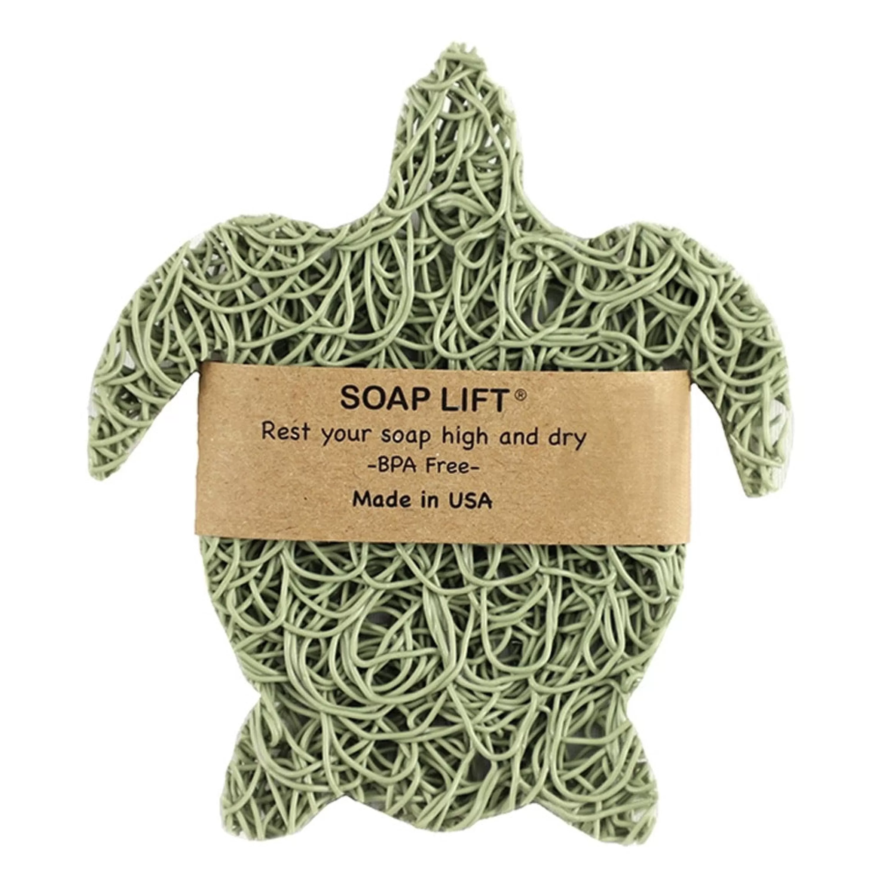 New Soap Lift Sea Turtle Shape - Sage