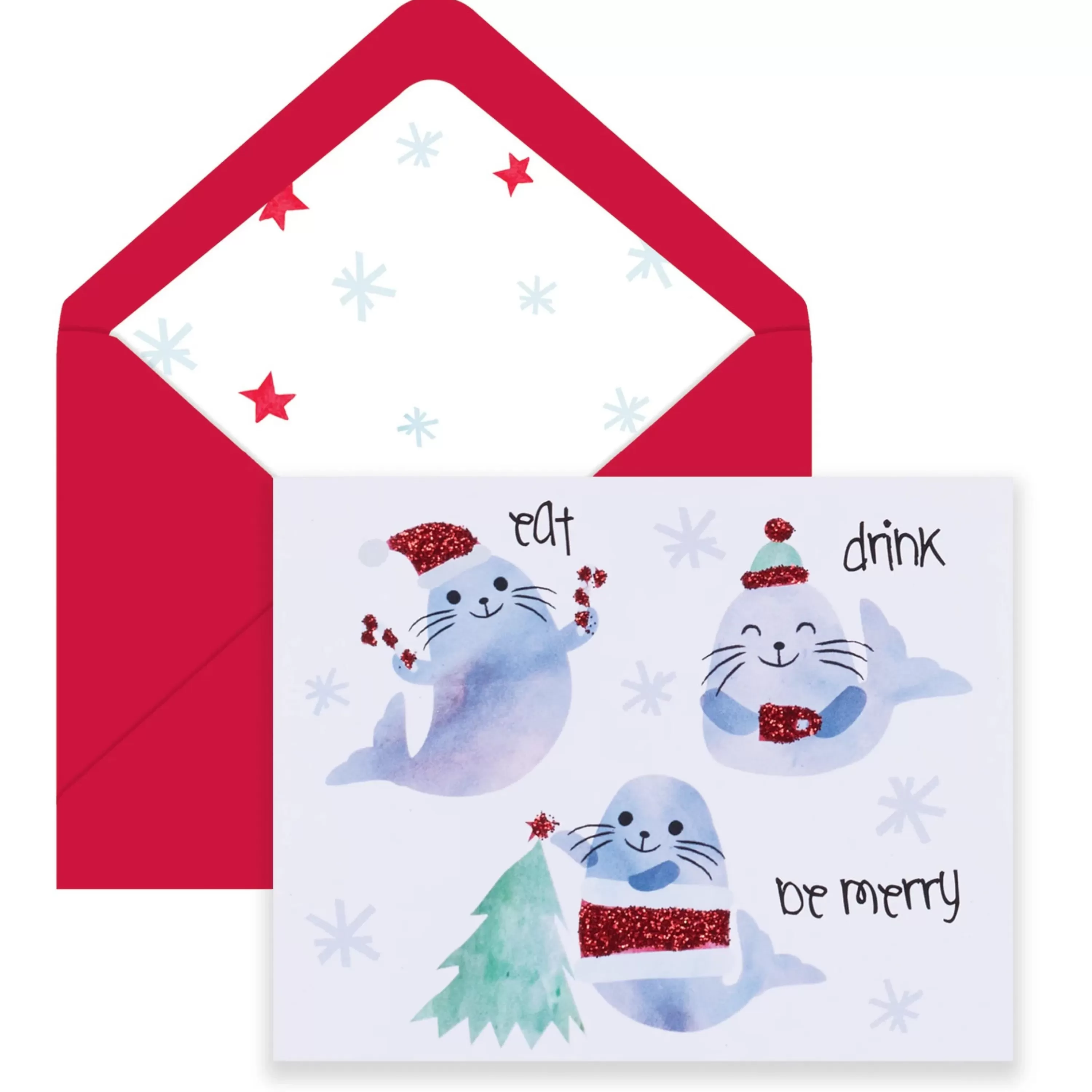 The Gift Wrap Company Sealed Season Pack Of 5 Holiday Cards