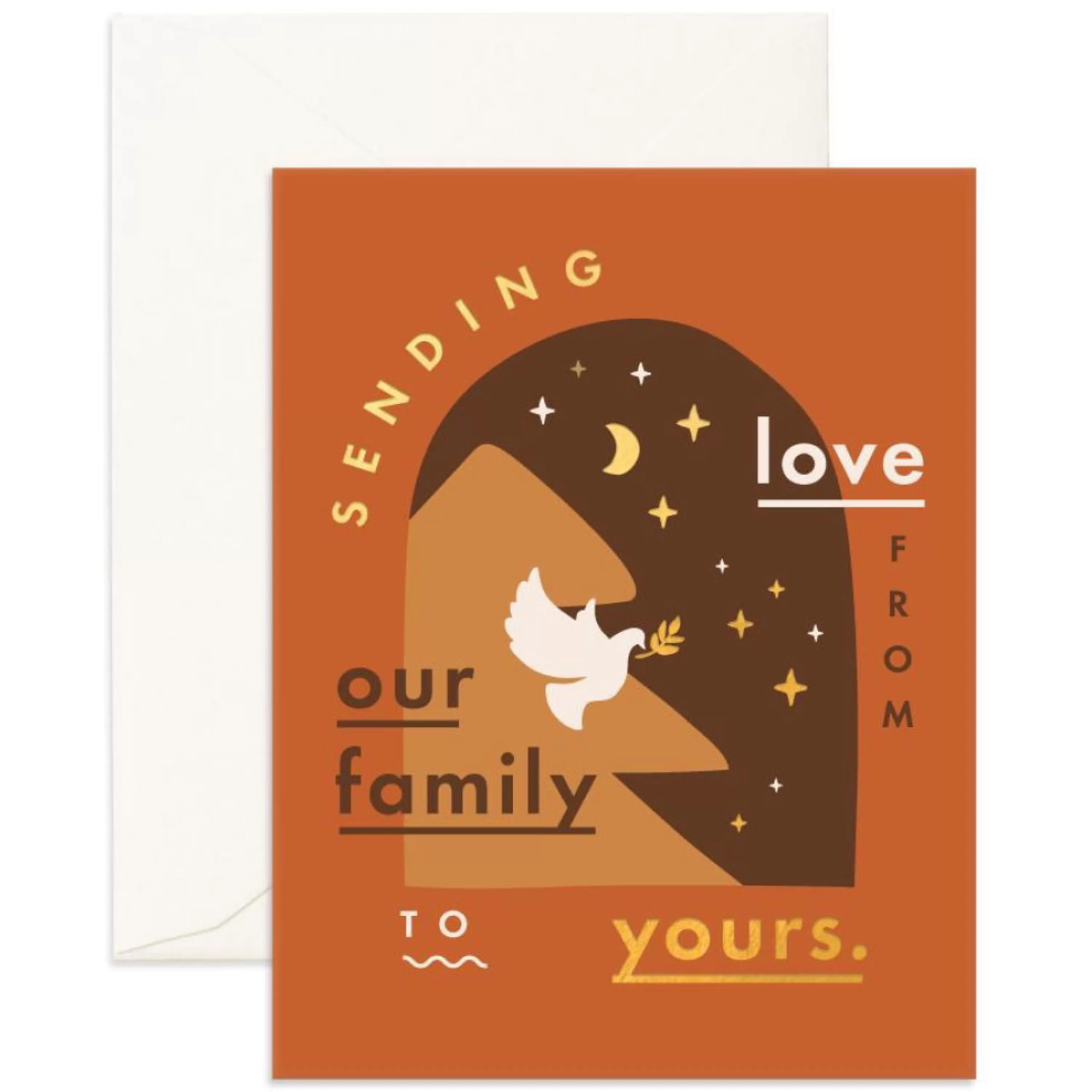 Fox & Fallow Sending Love Window Christmas Card