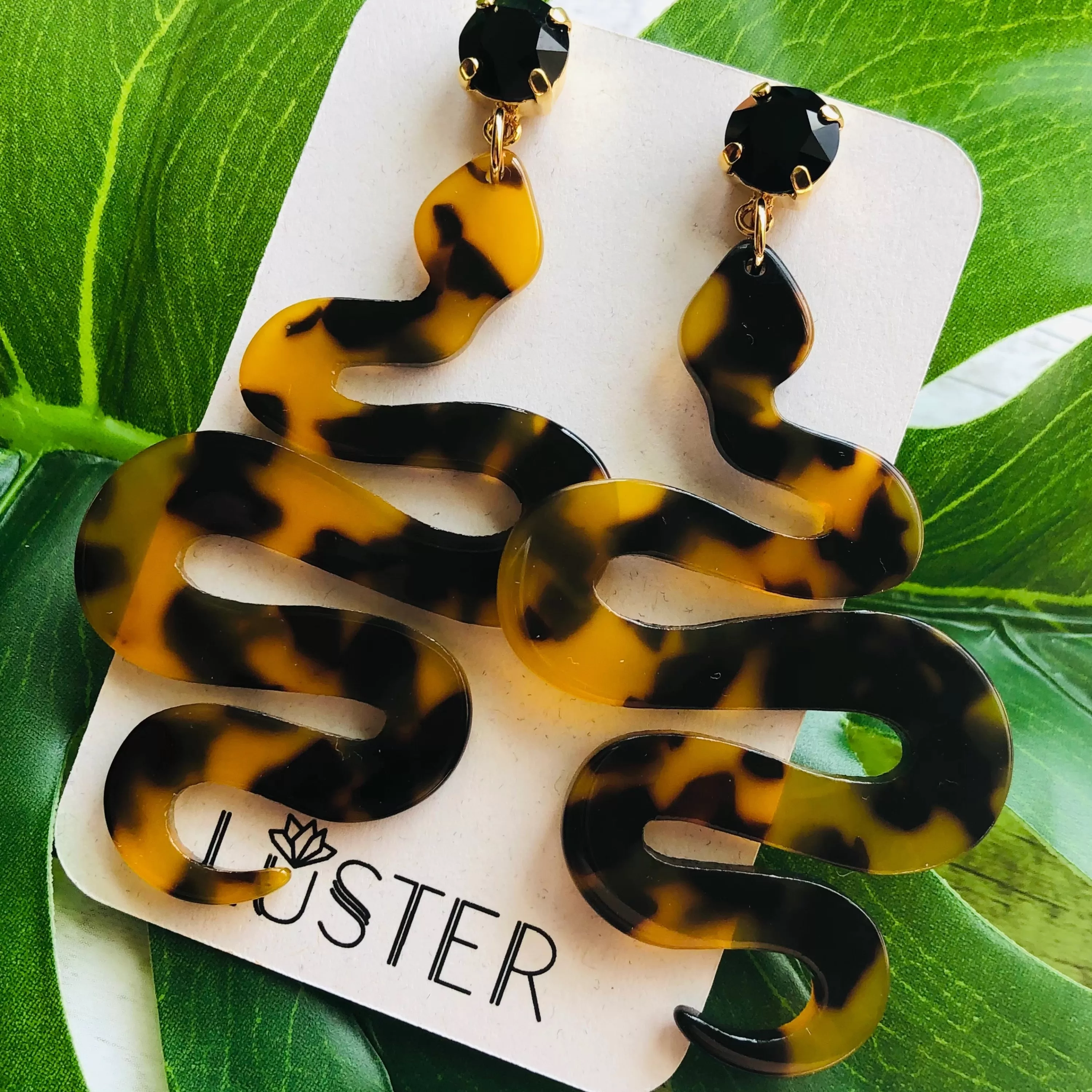 Sale Luster Serpent Drop Earrings