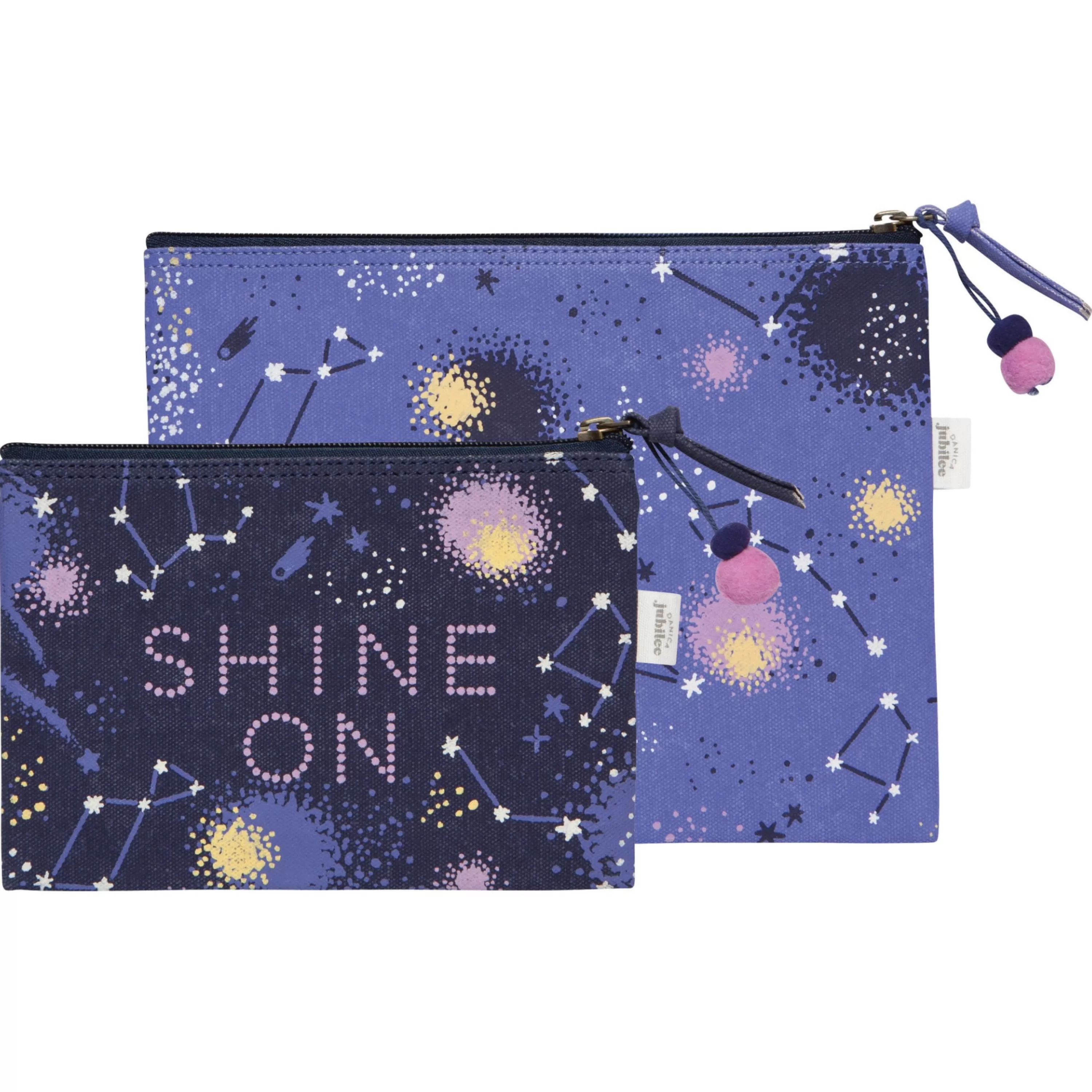 Store Danica Shine On Zipper Pouches Set Of 2