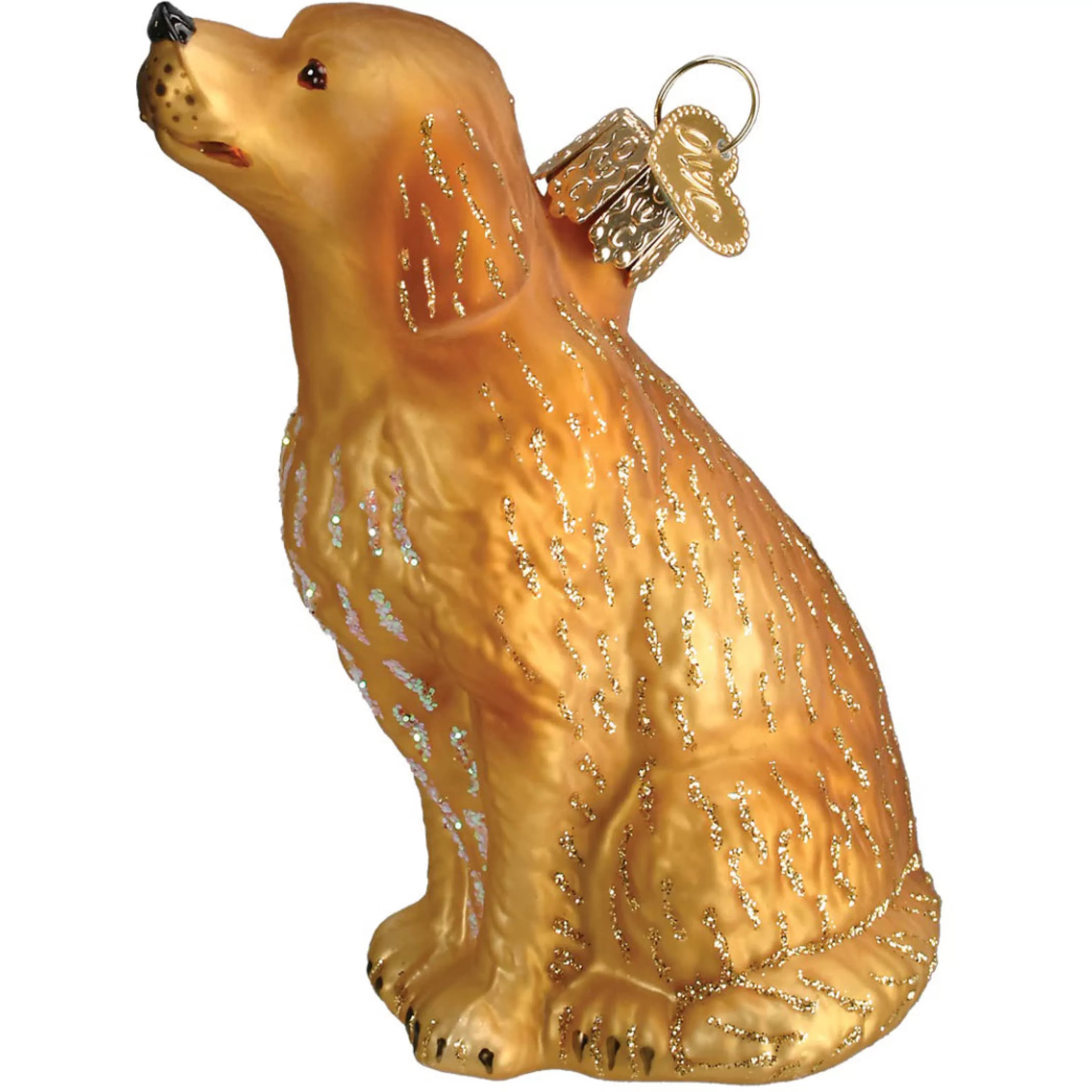 Old World Christmas Sitting Golden Retriever Ornament