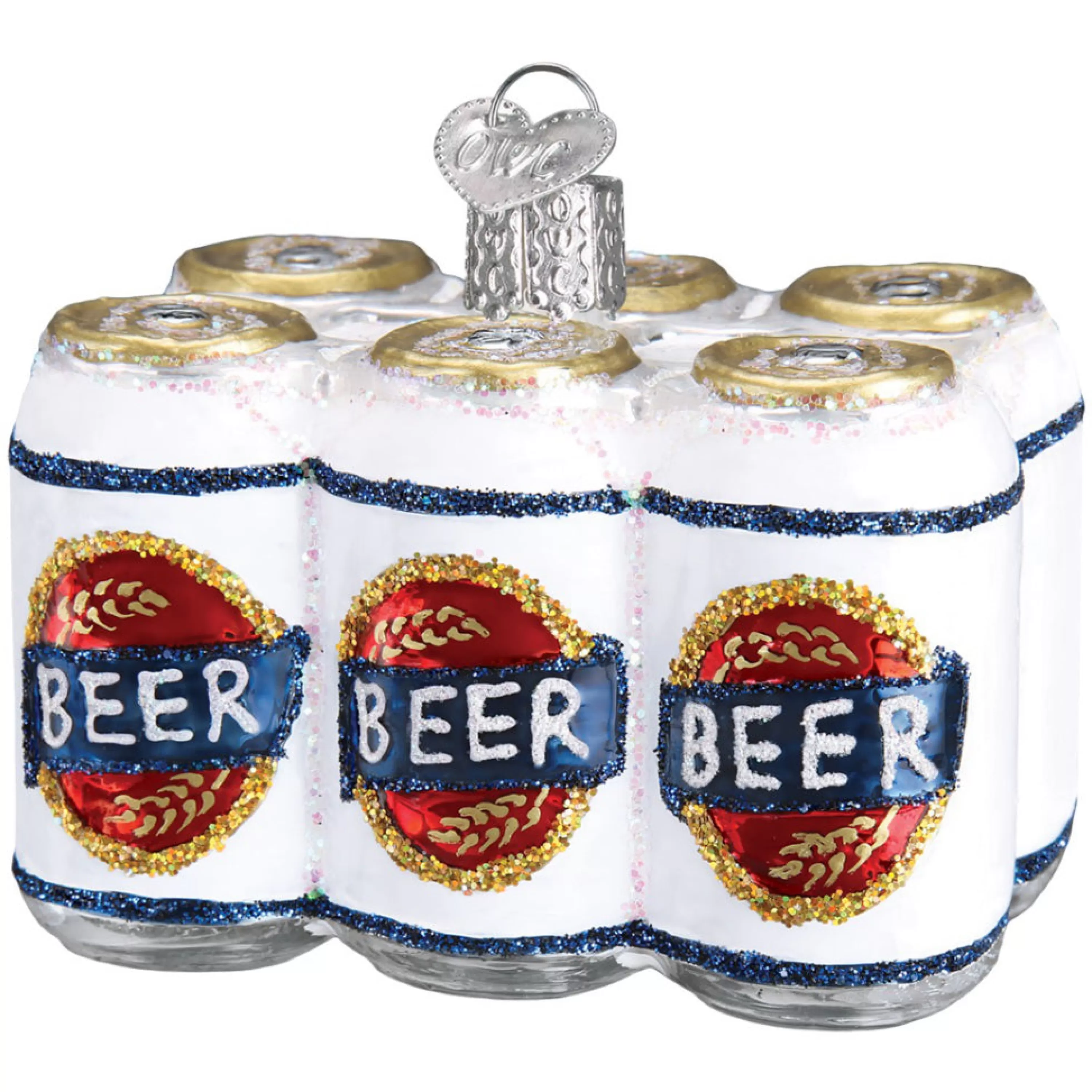 Old World Christmas Six Pack Of Beer Ornament