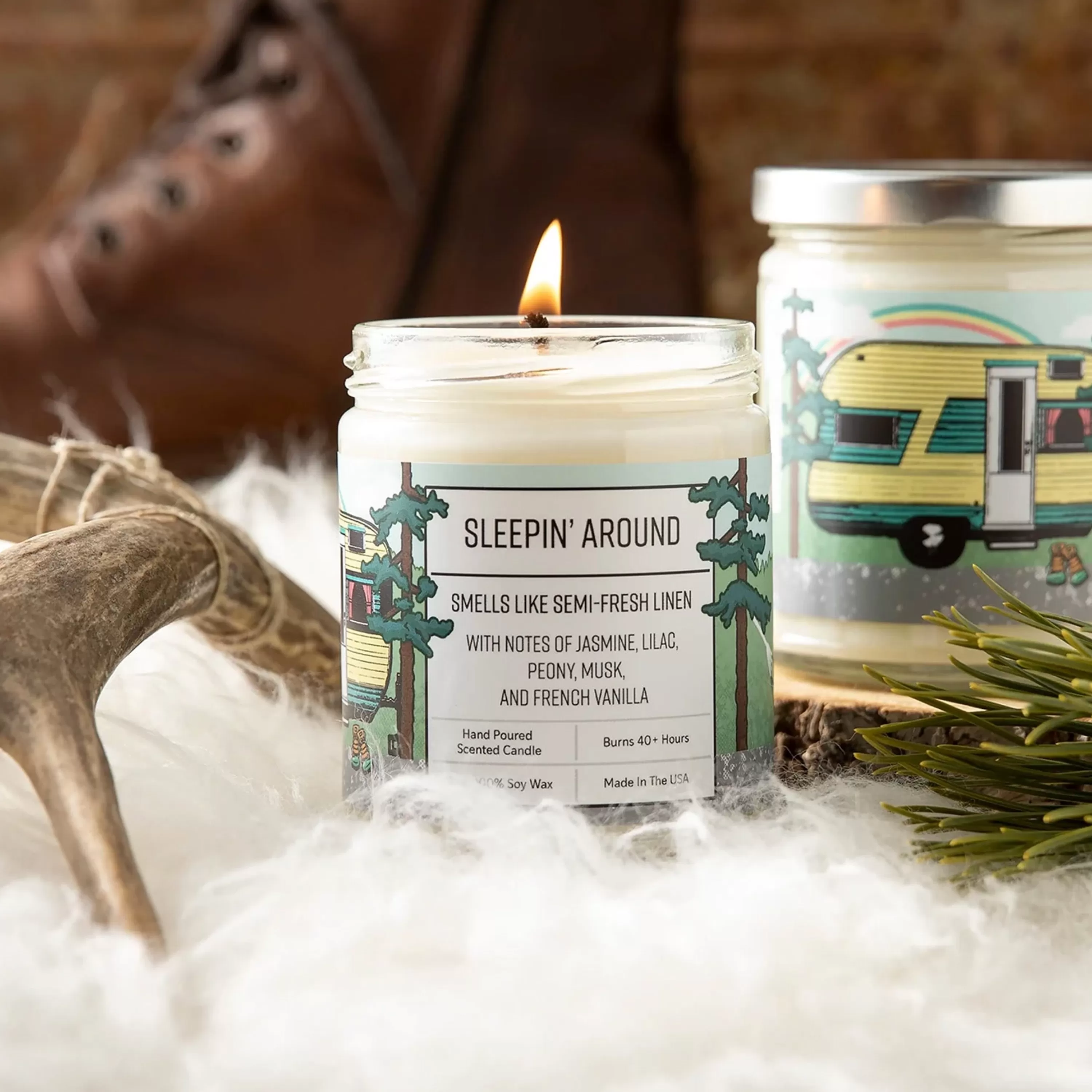 Fashion Two Little Fruits Sleepin' Around 8Oz Soy Candle