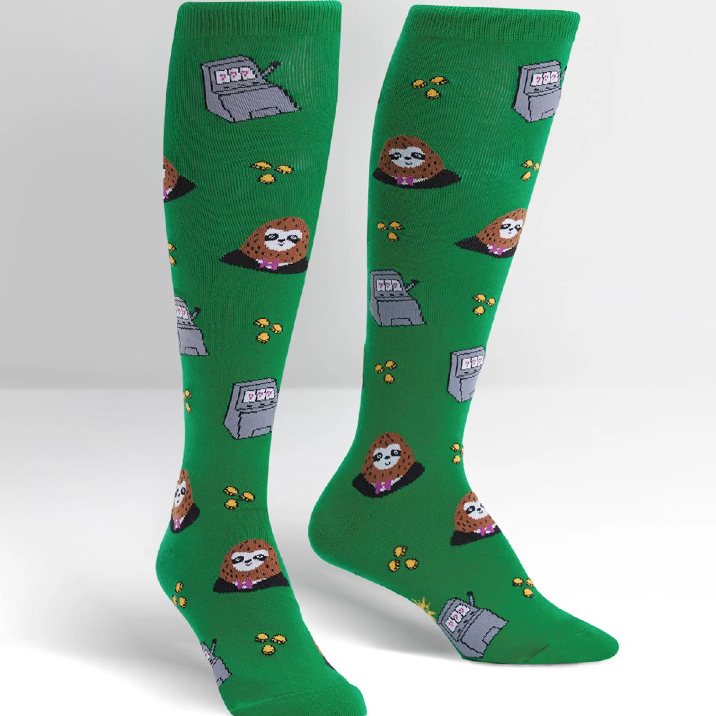 Online Sock It To Me Sloth Machine Knee Socks