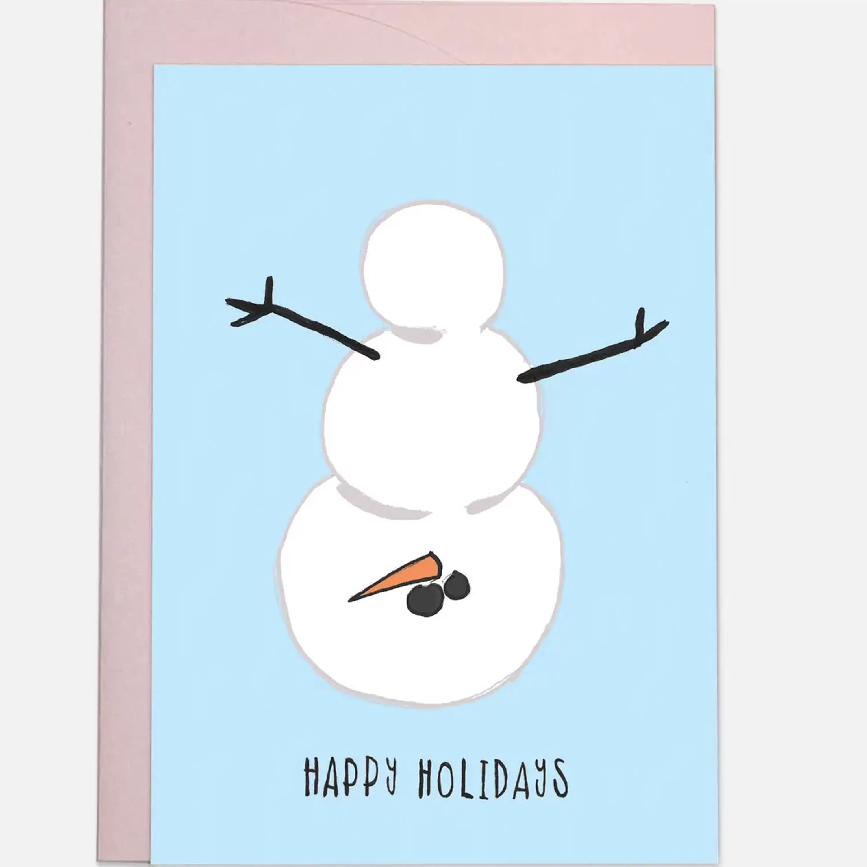 Kaart Blanche Snowman Carrot Card