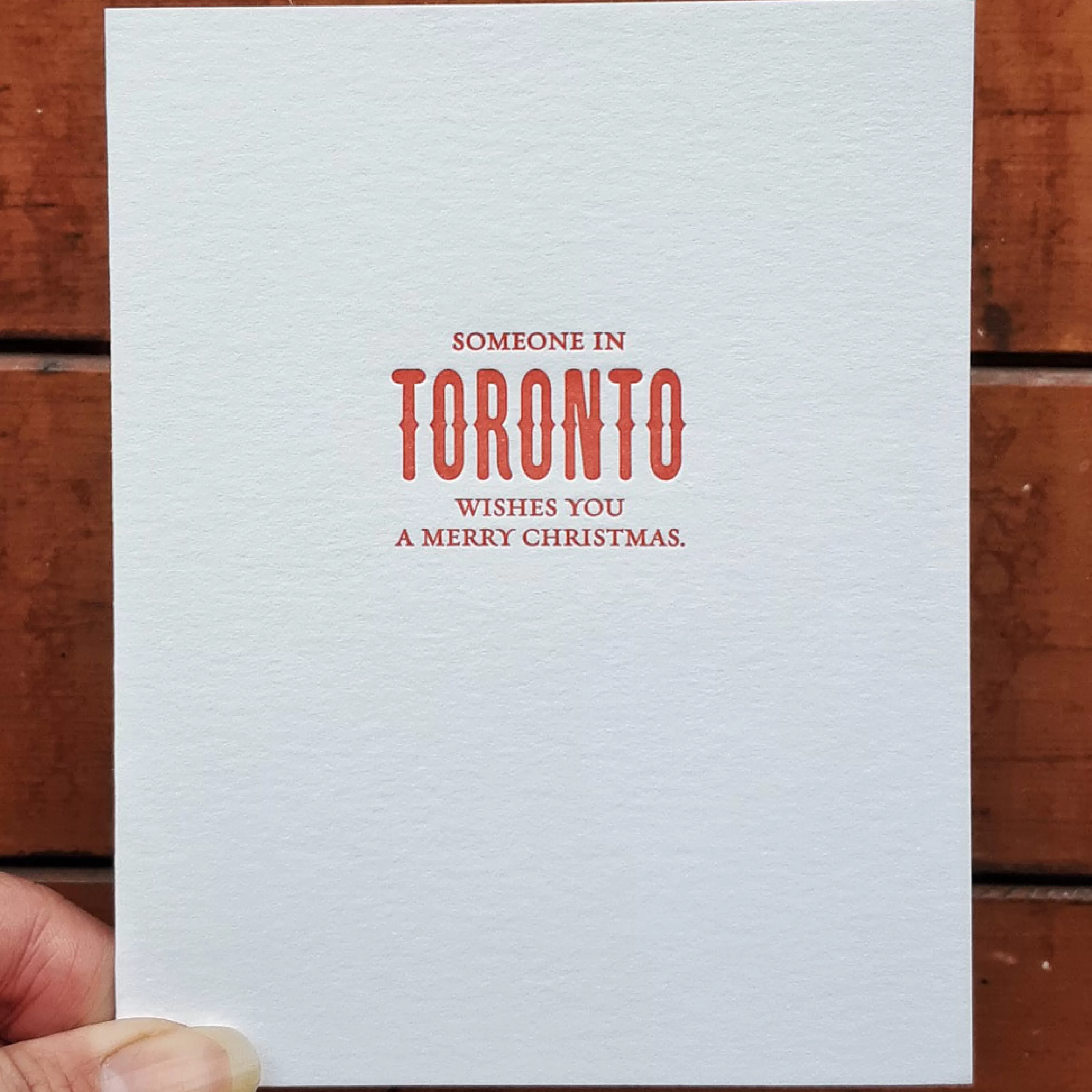 Sapling Press Someone In Toronto Christmas Card