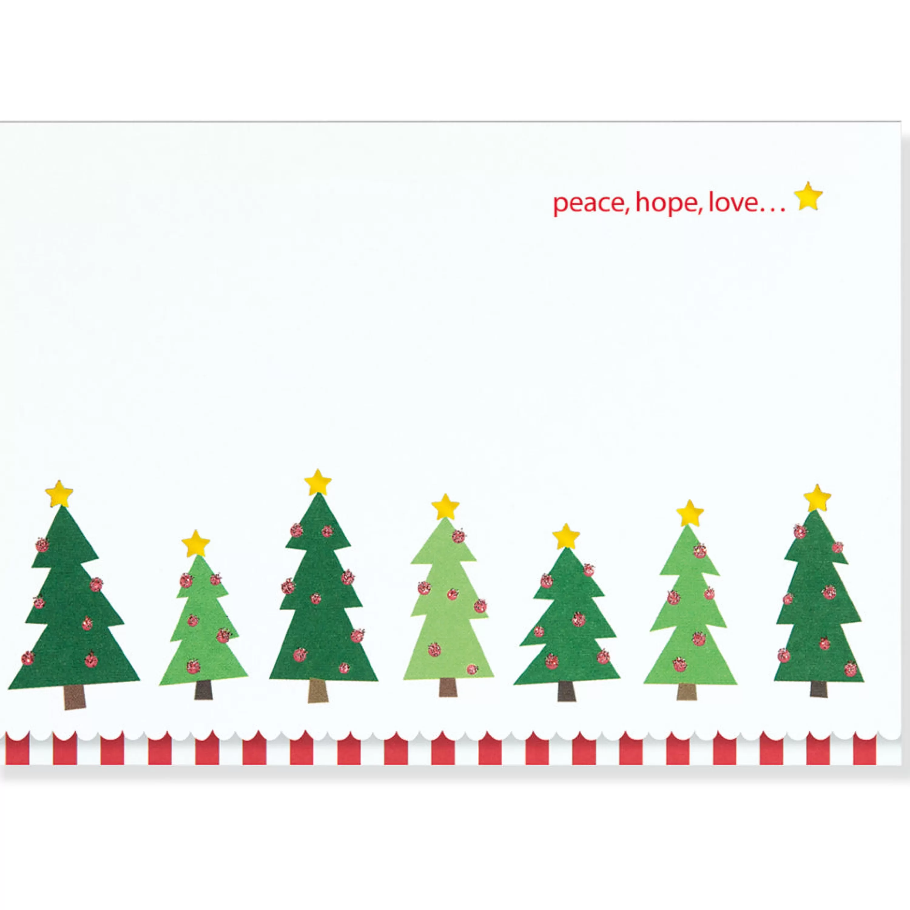 Peter Pauper Press Sparkly Christmas Tree Boxed Holiday Cards