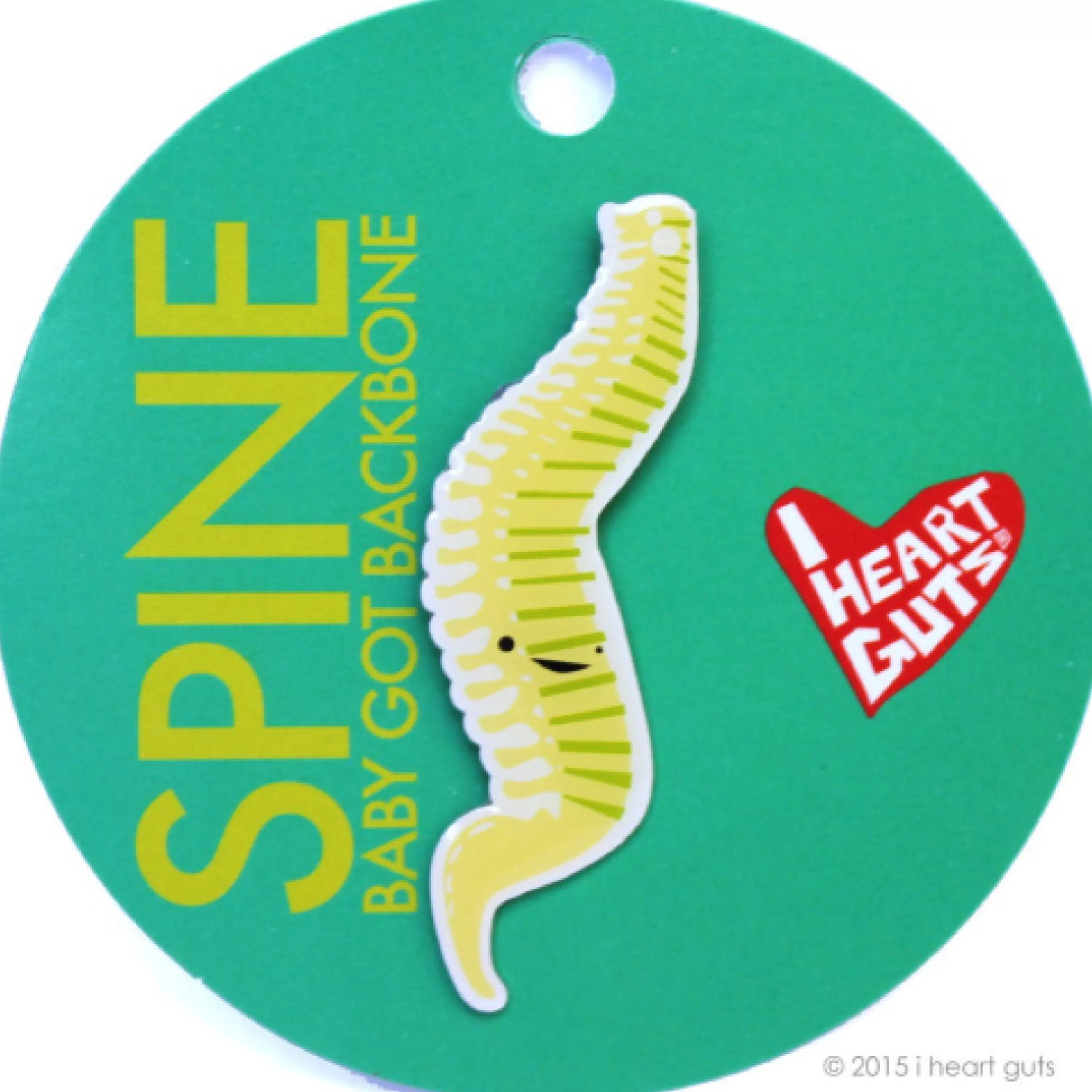 Clearance I Heart Guts Spine Lapel Pin