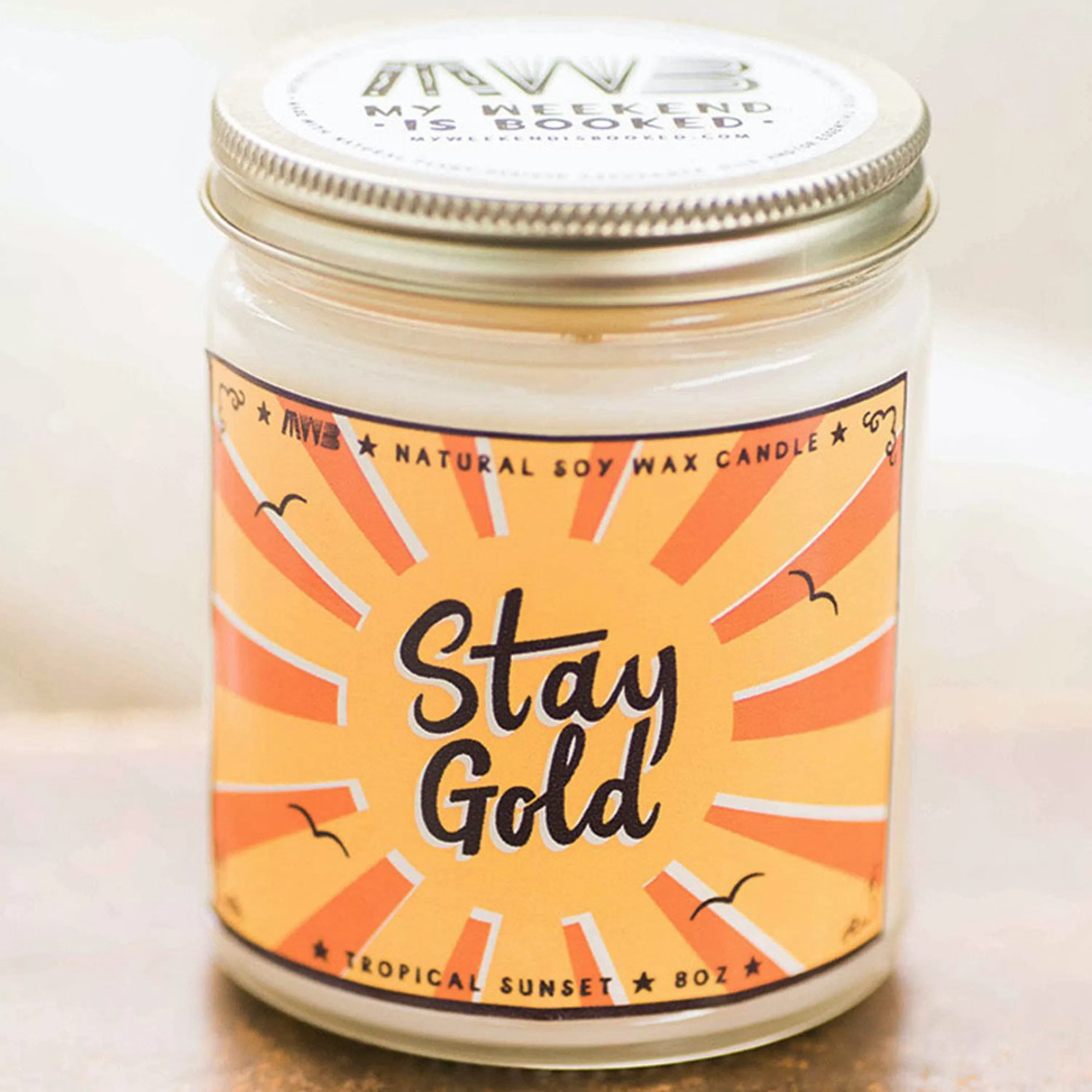 Flash Sale My Weekend Is Booked Stay Gold Soy Candle