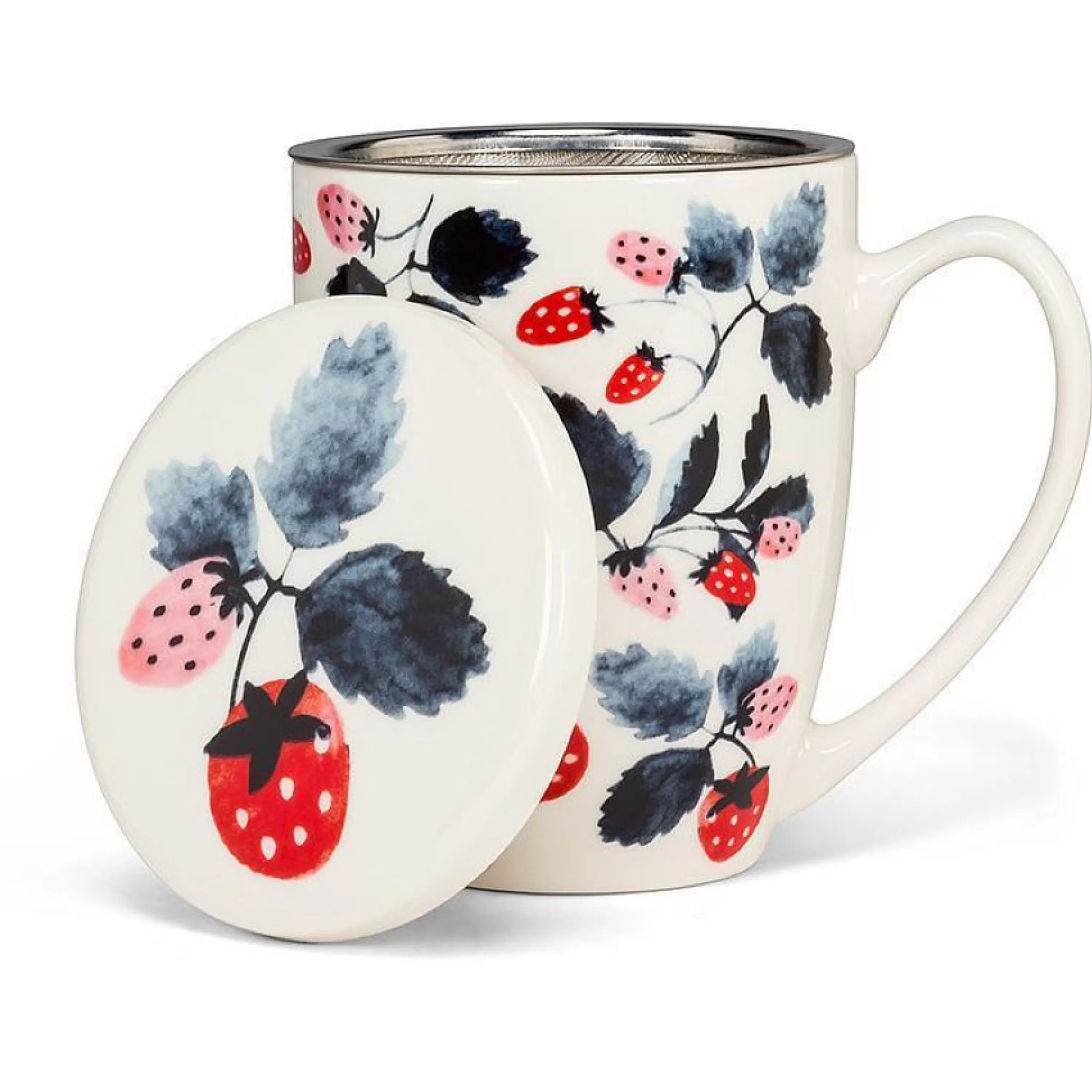 Best Sale Abbott Collection Strawberries Covered Mug 12Oz & Strainer