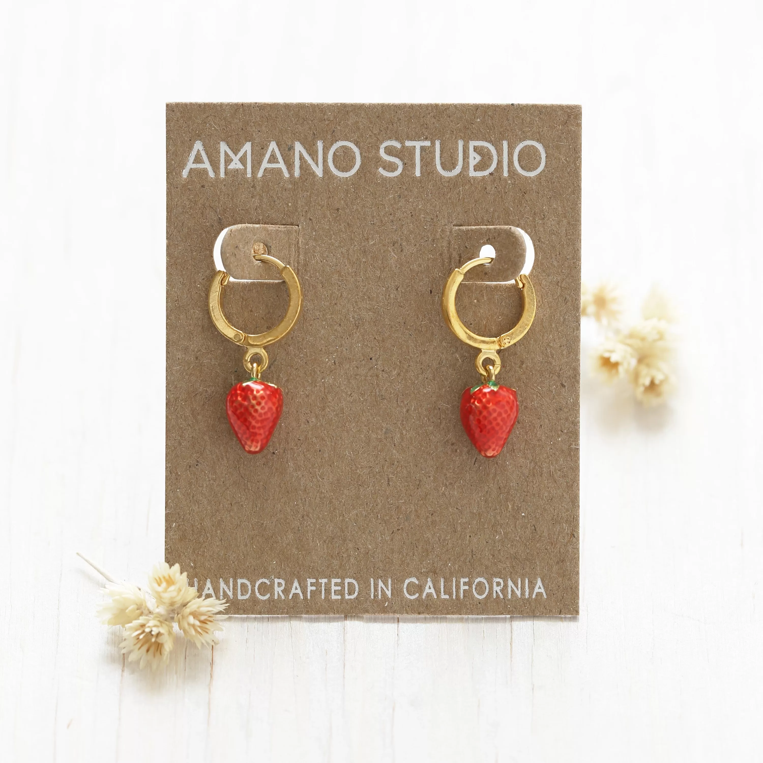 Flash Sale Amano Studio Strawberry Huggie Hoops