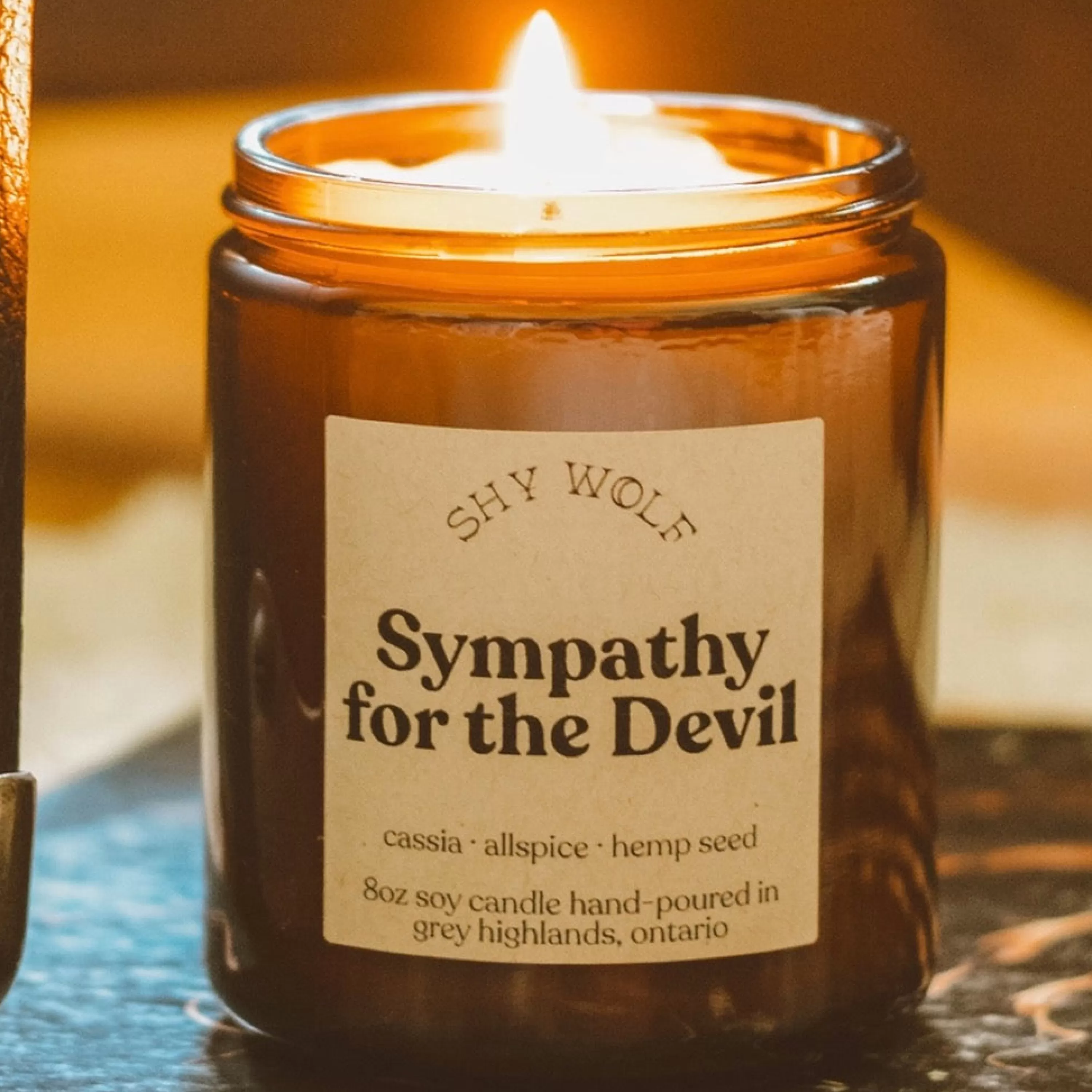 Hot Shy Wolf Candles Sympathy For The Devil Soy Wax Candle