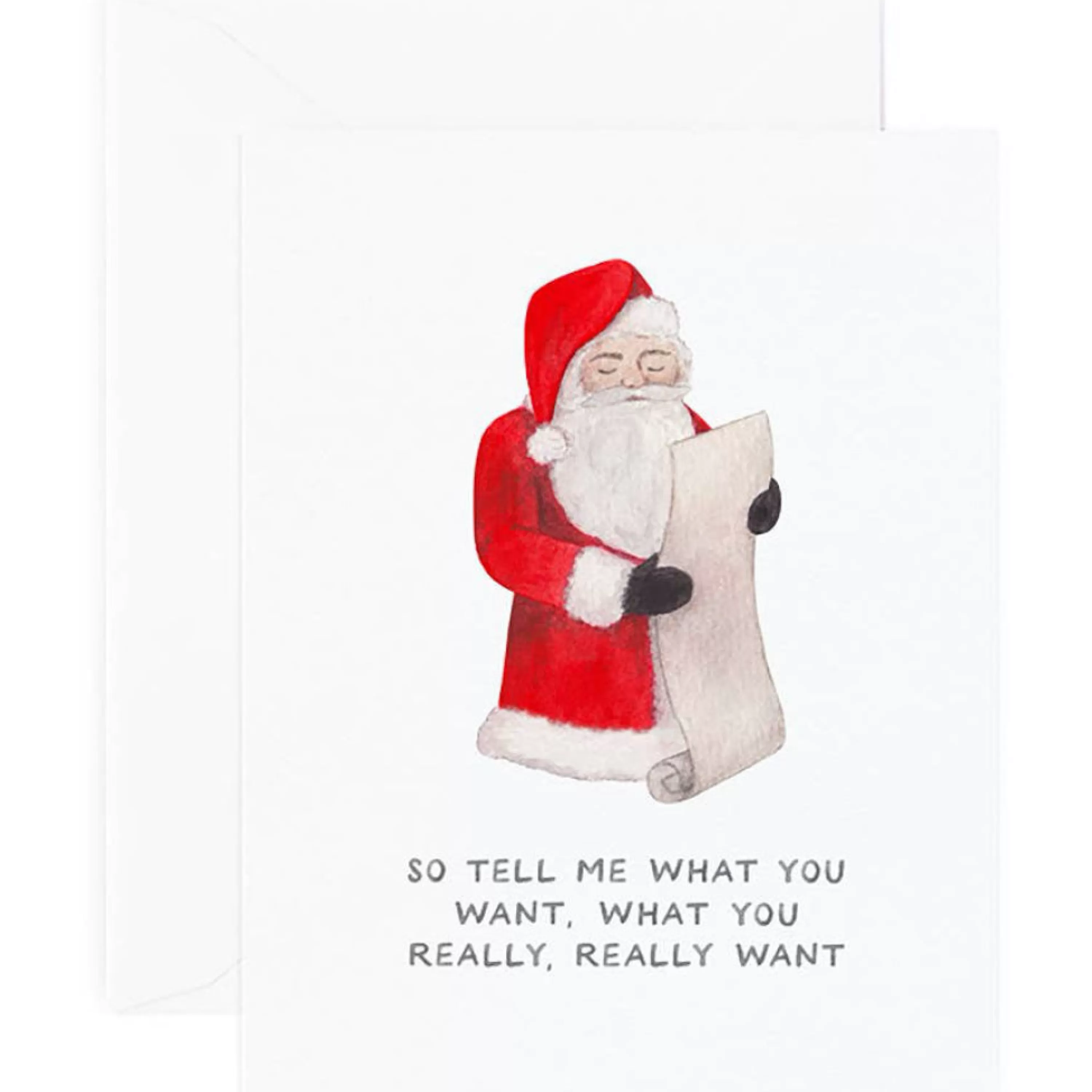 Amy Zhang Creative Tell Me What You Want Santa Card