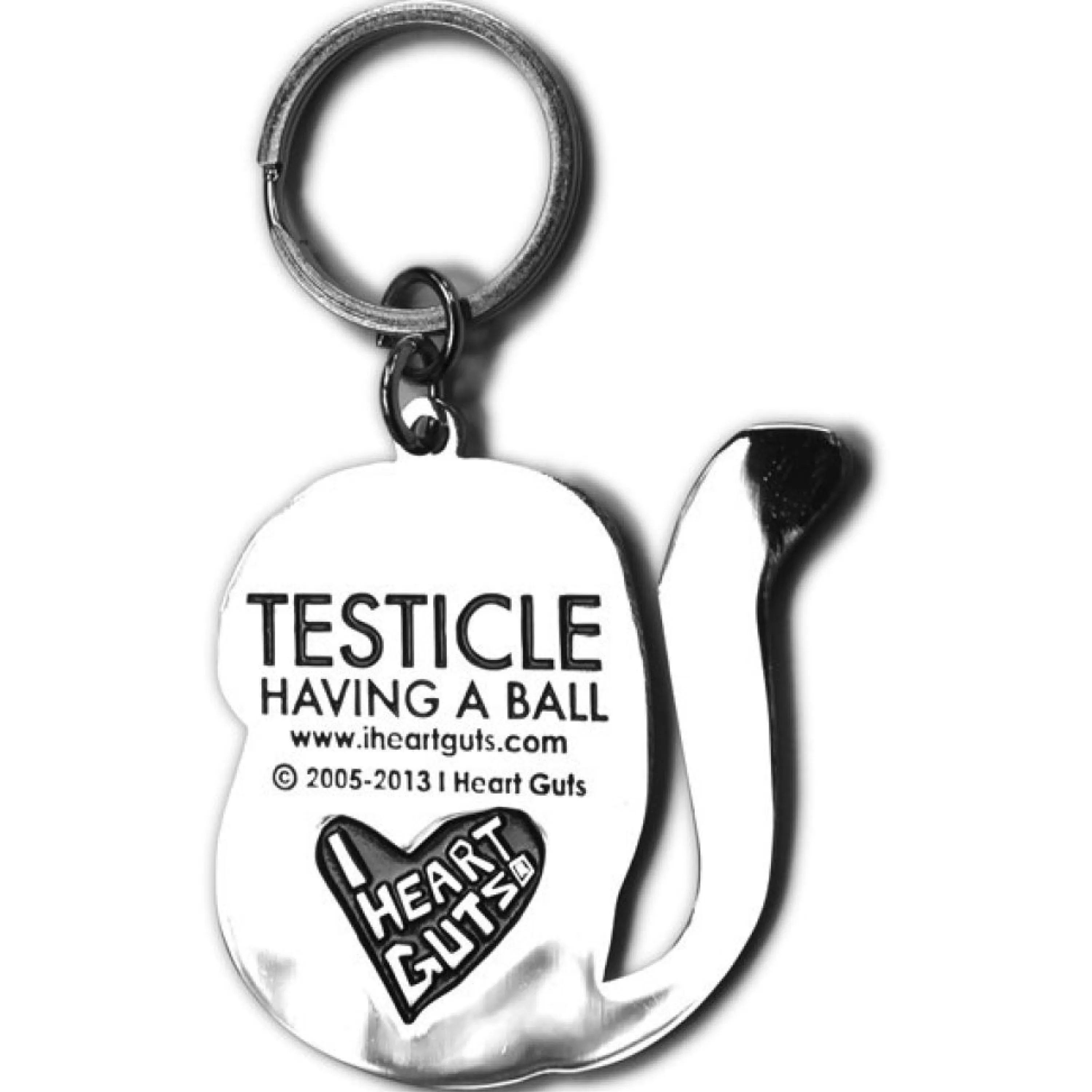 Best I Heart Guts Testicle Key Chain