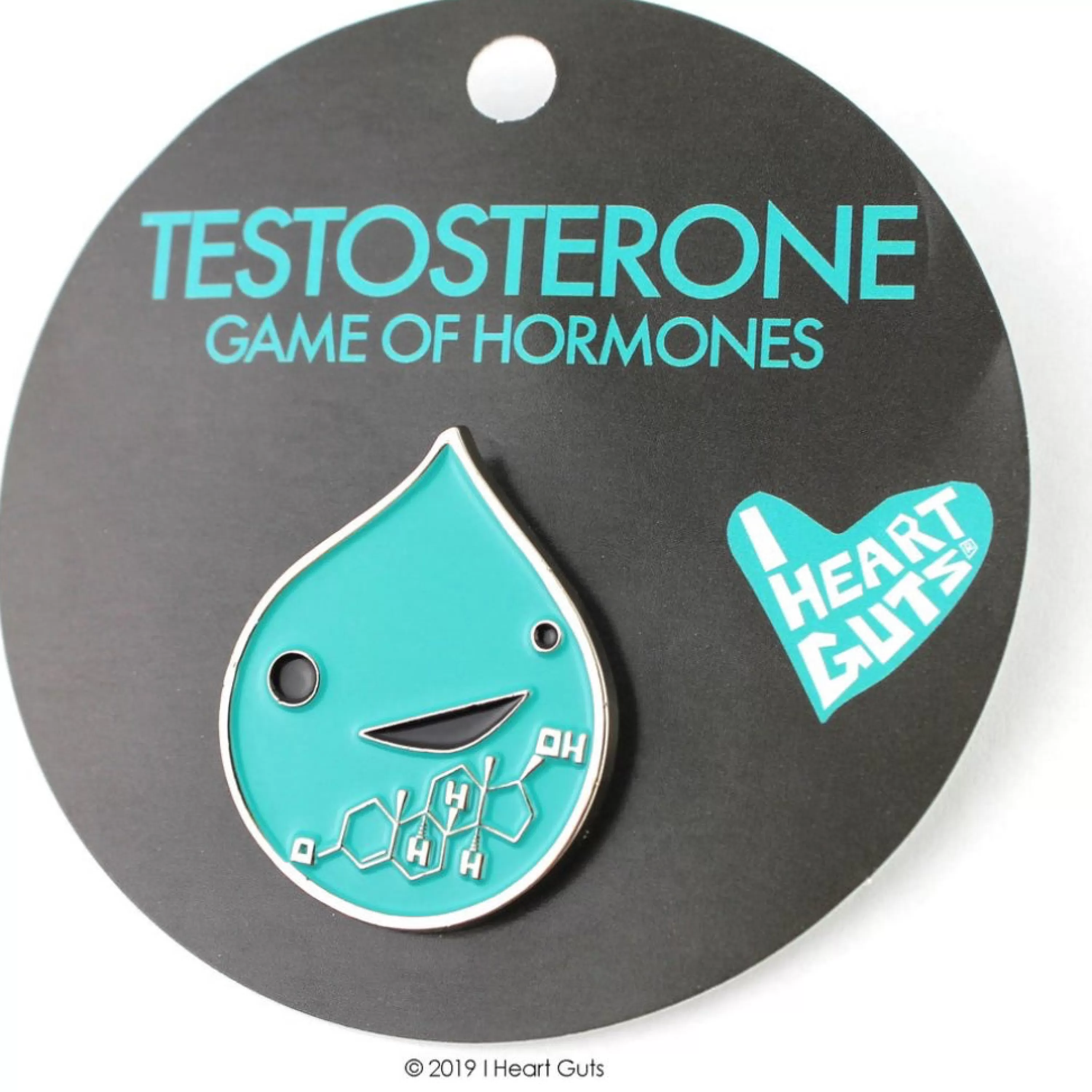 Store I Heart Guts Testosterone Lapel Pin