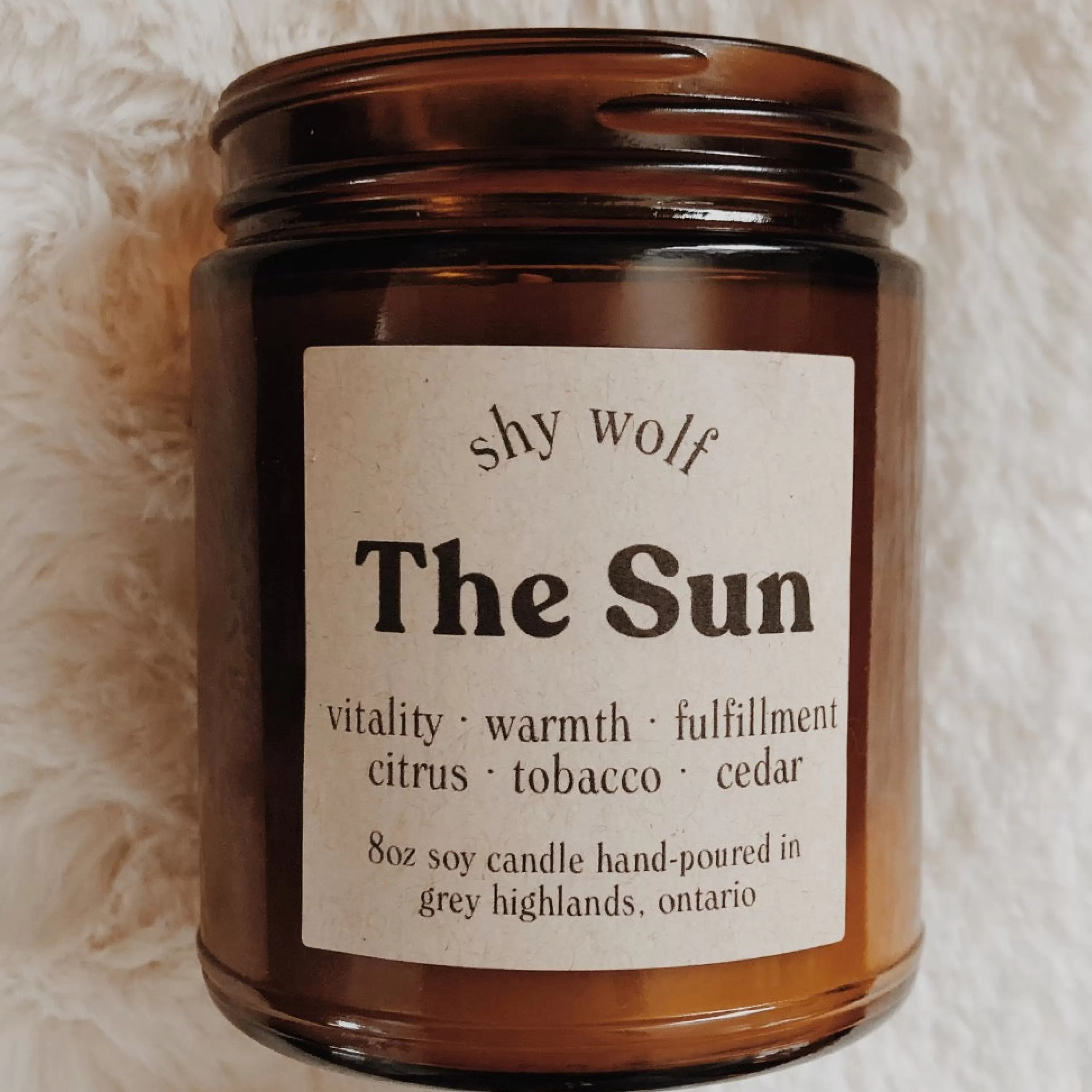 Sale Shy Wolf Candles The Sun Tarot Candle