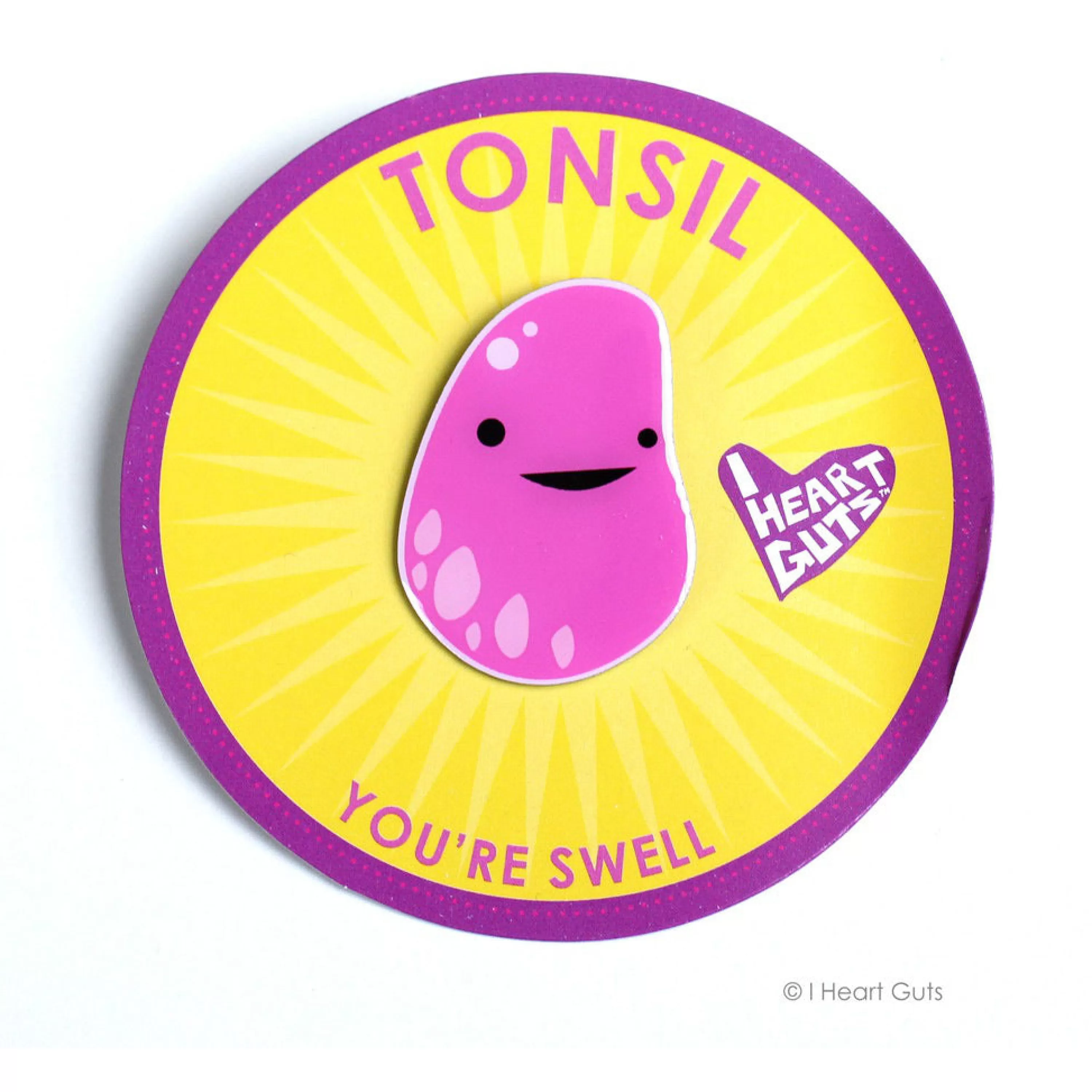 Store I Heart Guts Tonsil Lapel Pin