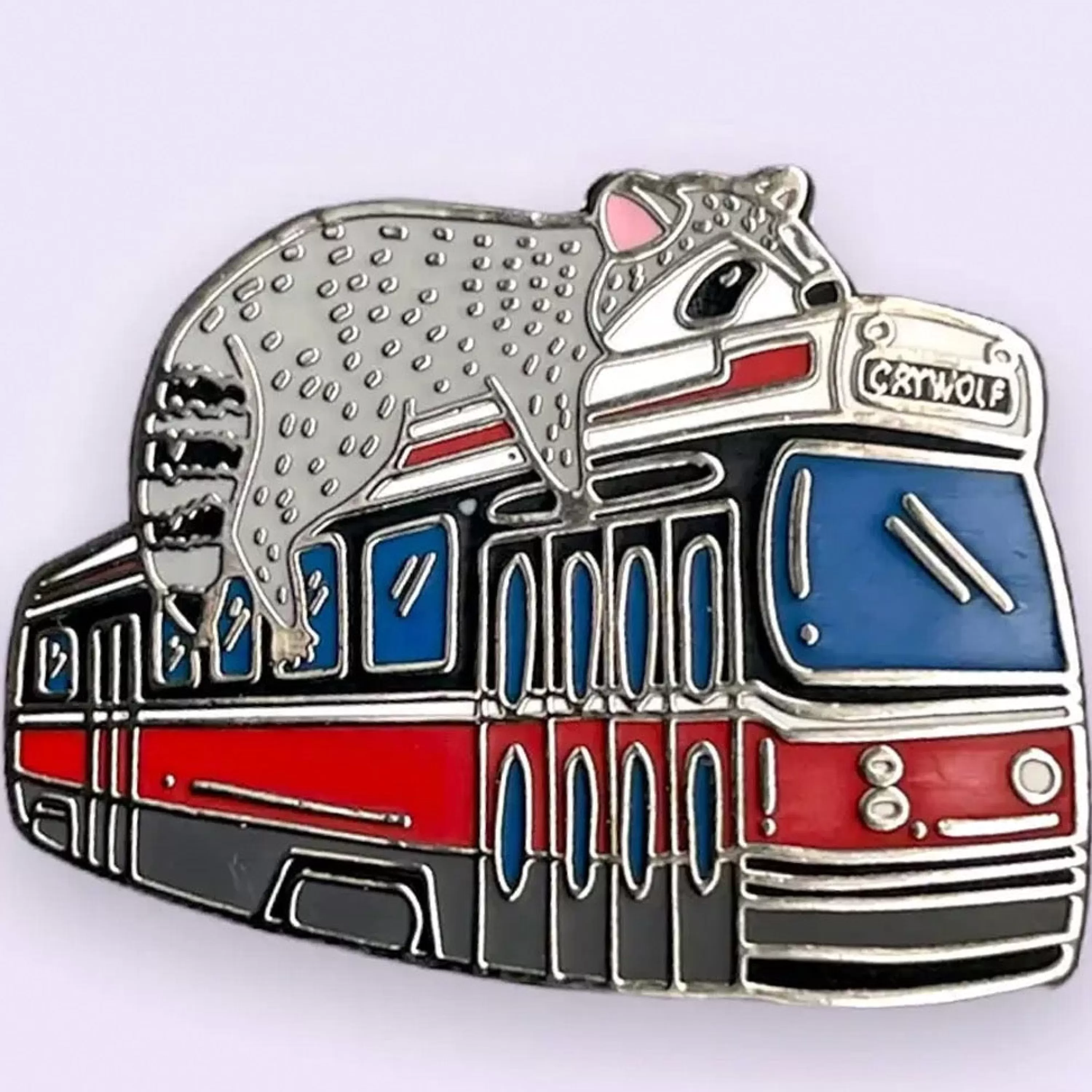 Sale Crywolf Toronto Raccoon Streetcar Enamel Pin