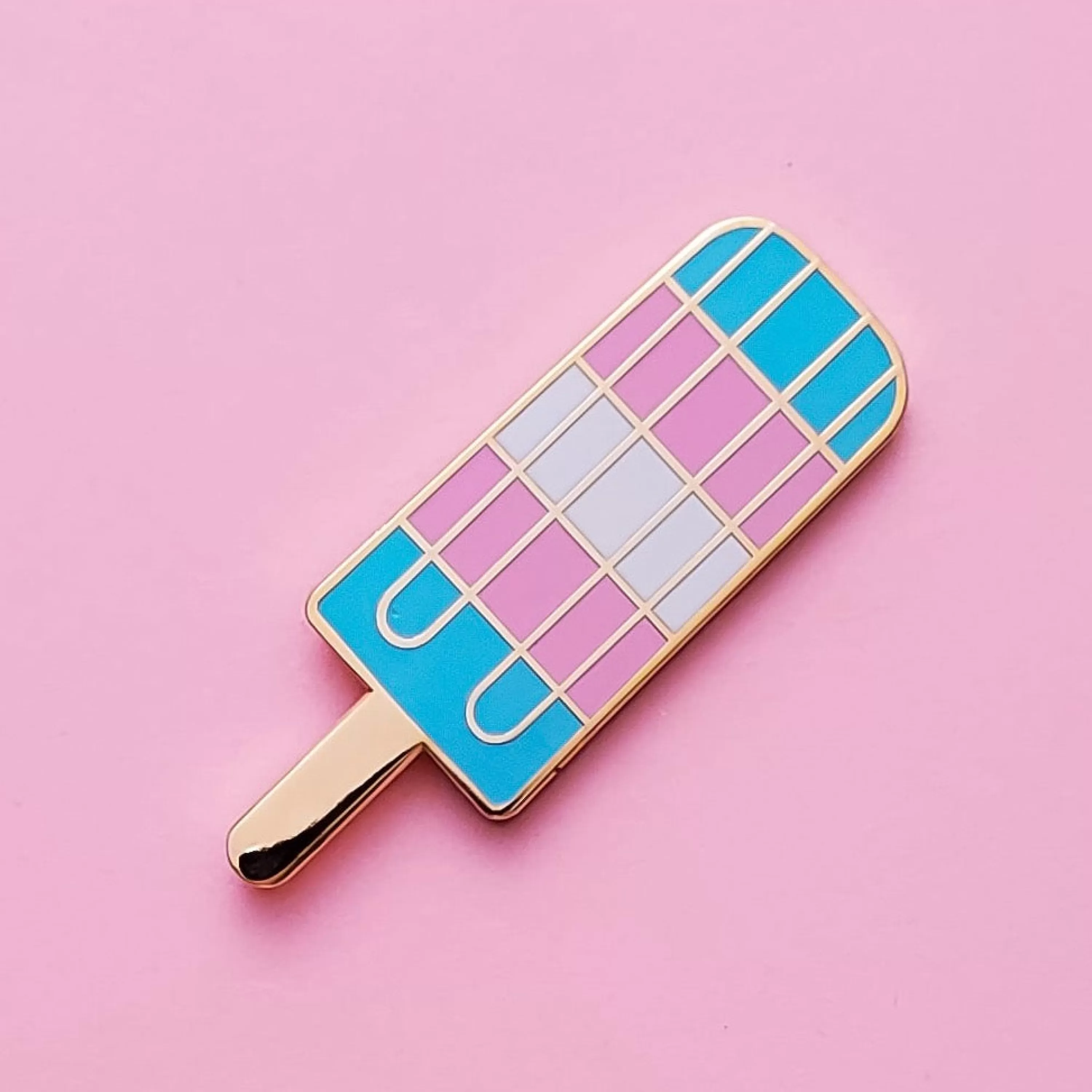 Best Sale Little Rainbow Paper Co. Trans Flag Popsicle Enamel Pin