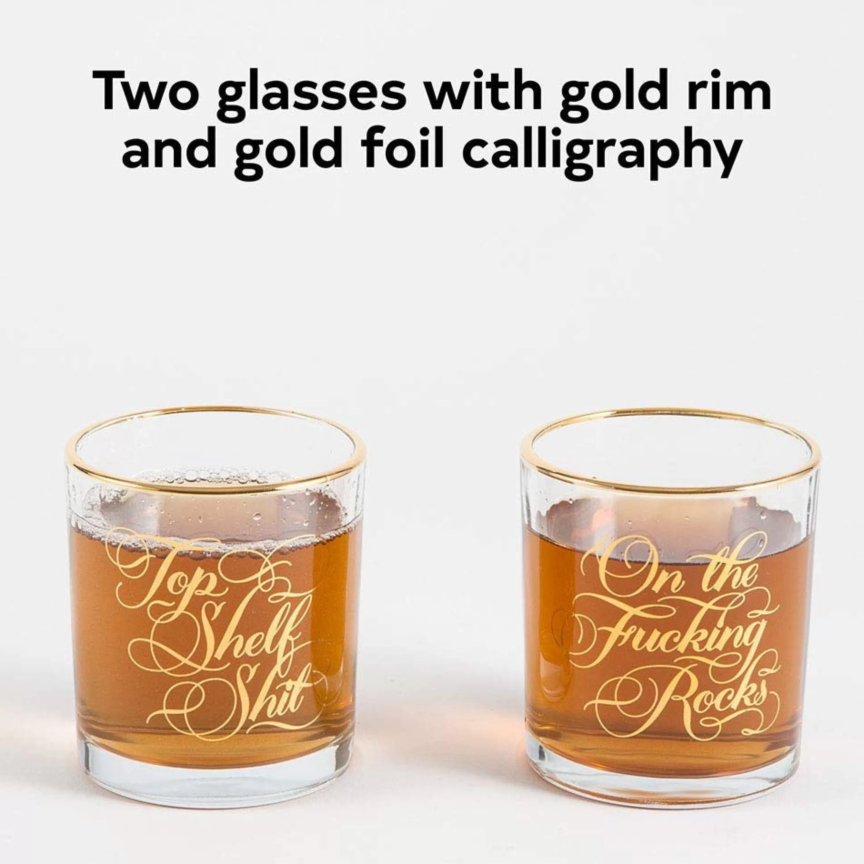 Best Sale Chronicle Books Two Damn Classy Rocks Glasses