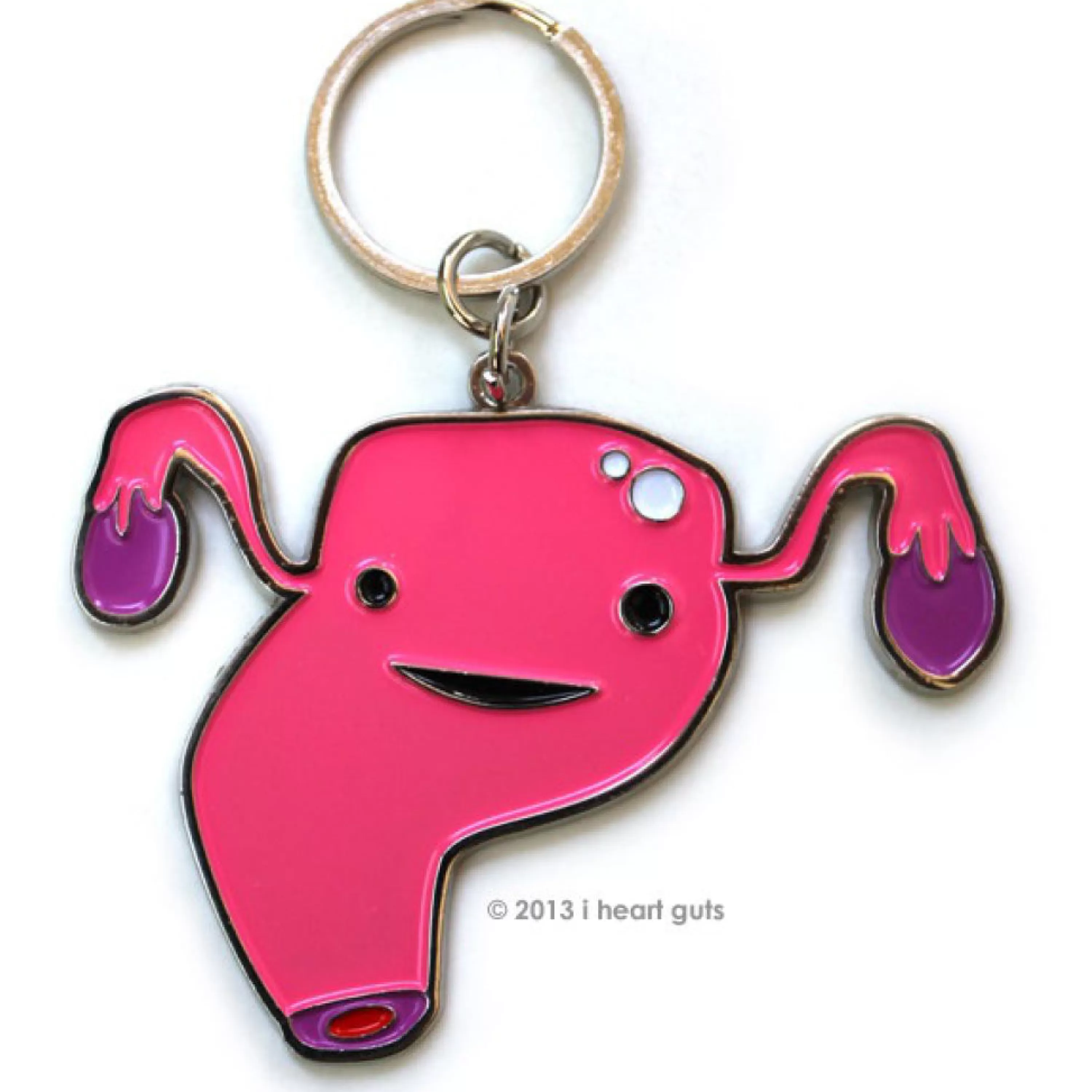 Hot I Heart Guts Uterus Key Chain