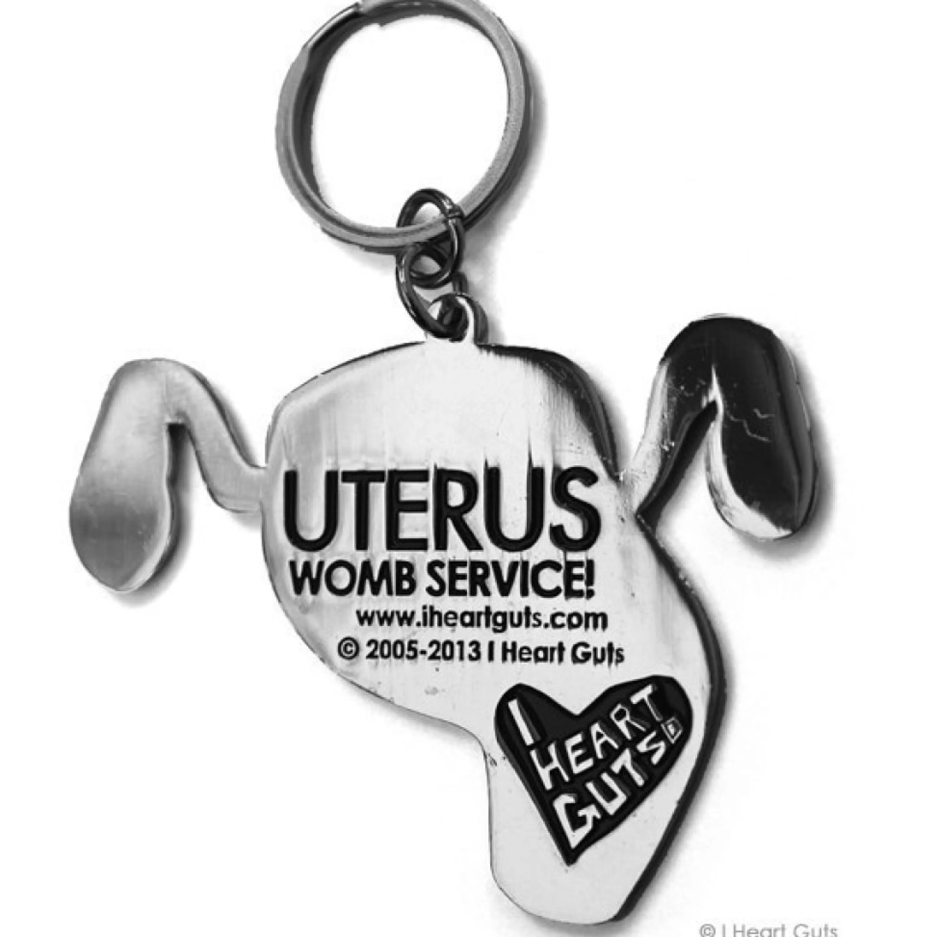 Hot I Heart Guts Uterus Key Chain