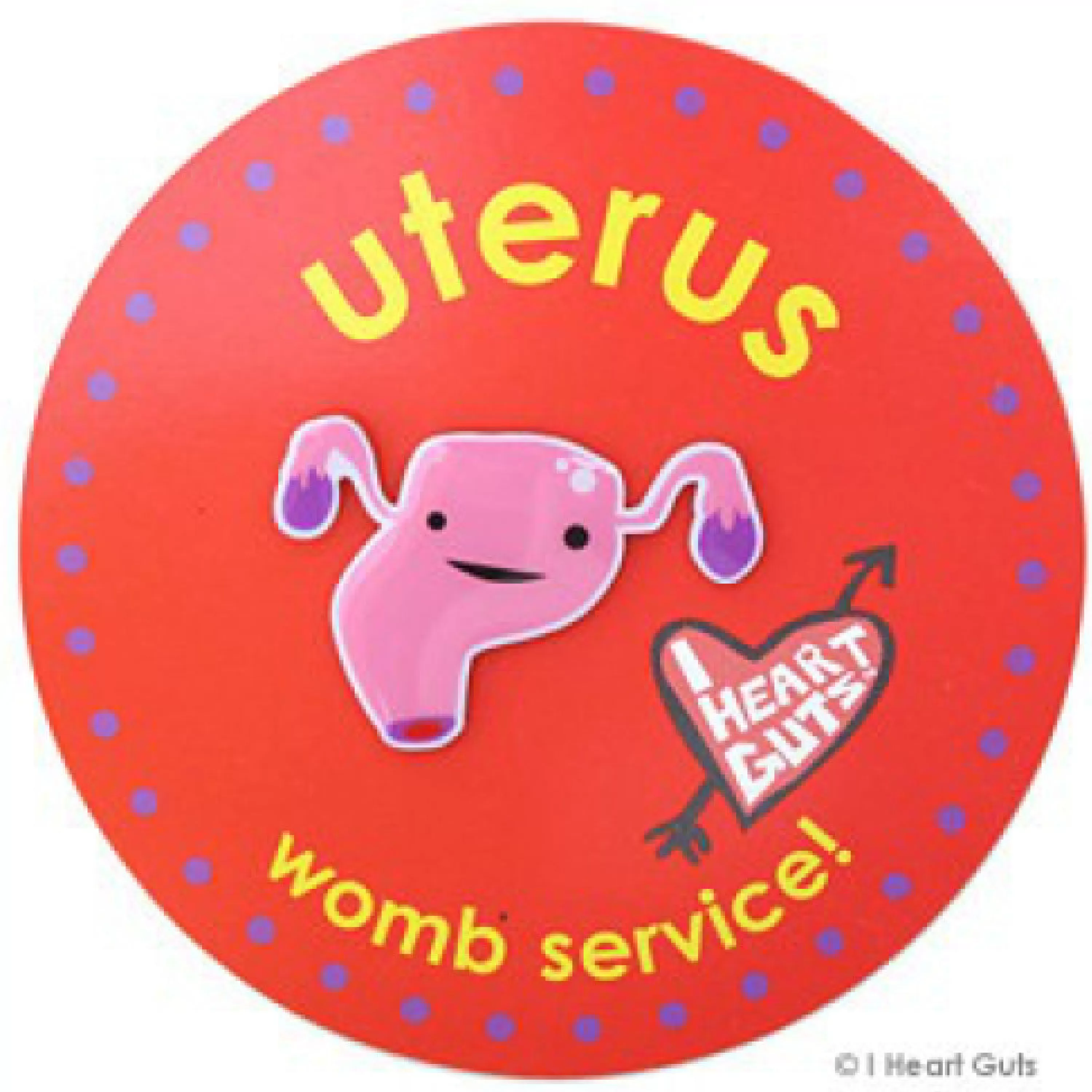 Store I Heart Guts Uterus Lapel Pin