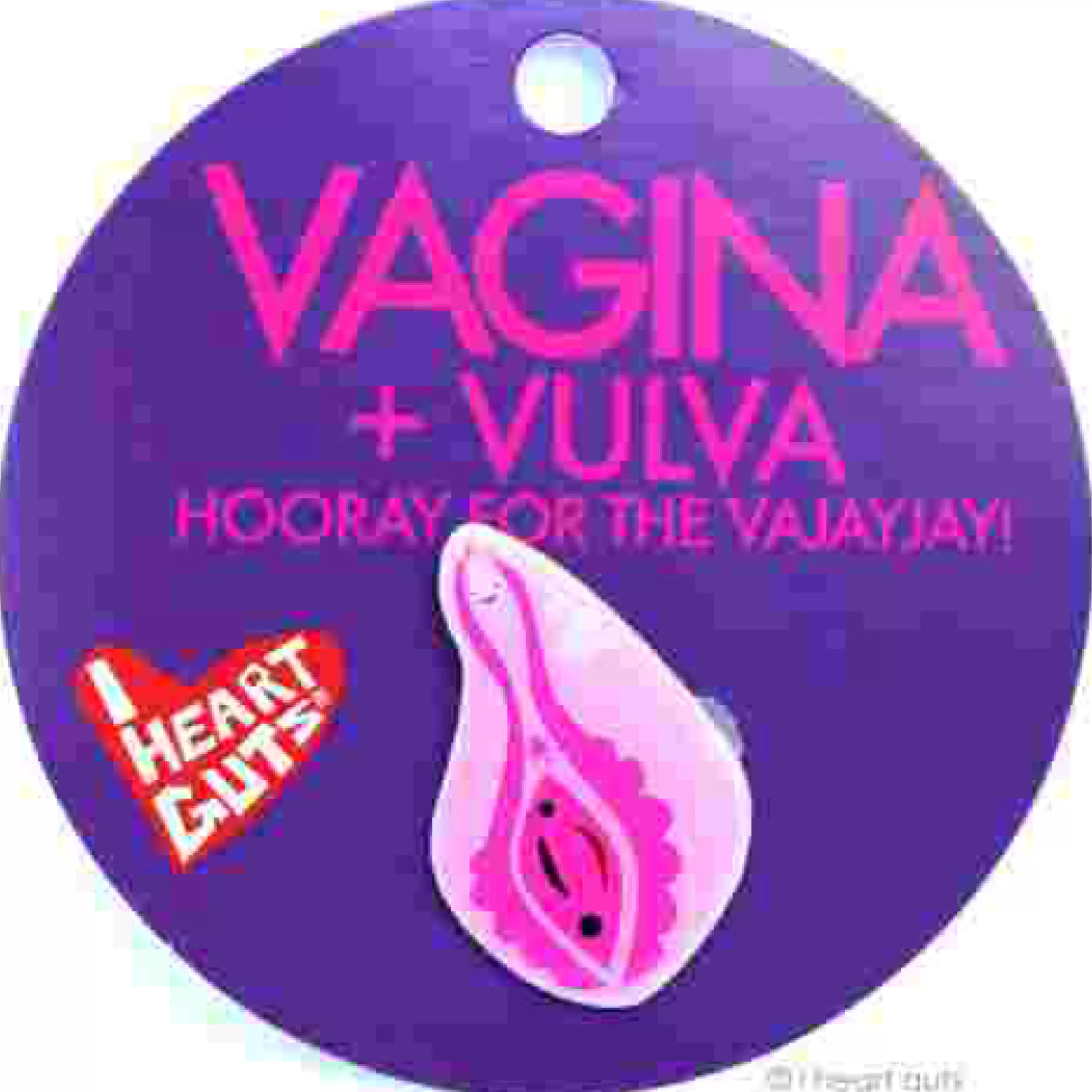 New I Heart Guts Vagina Lapel Pin