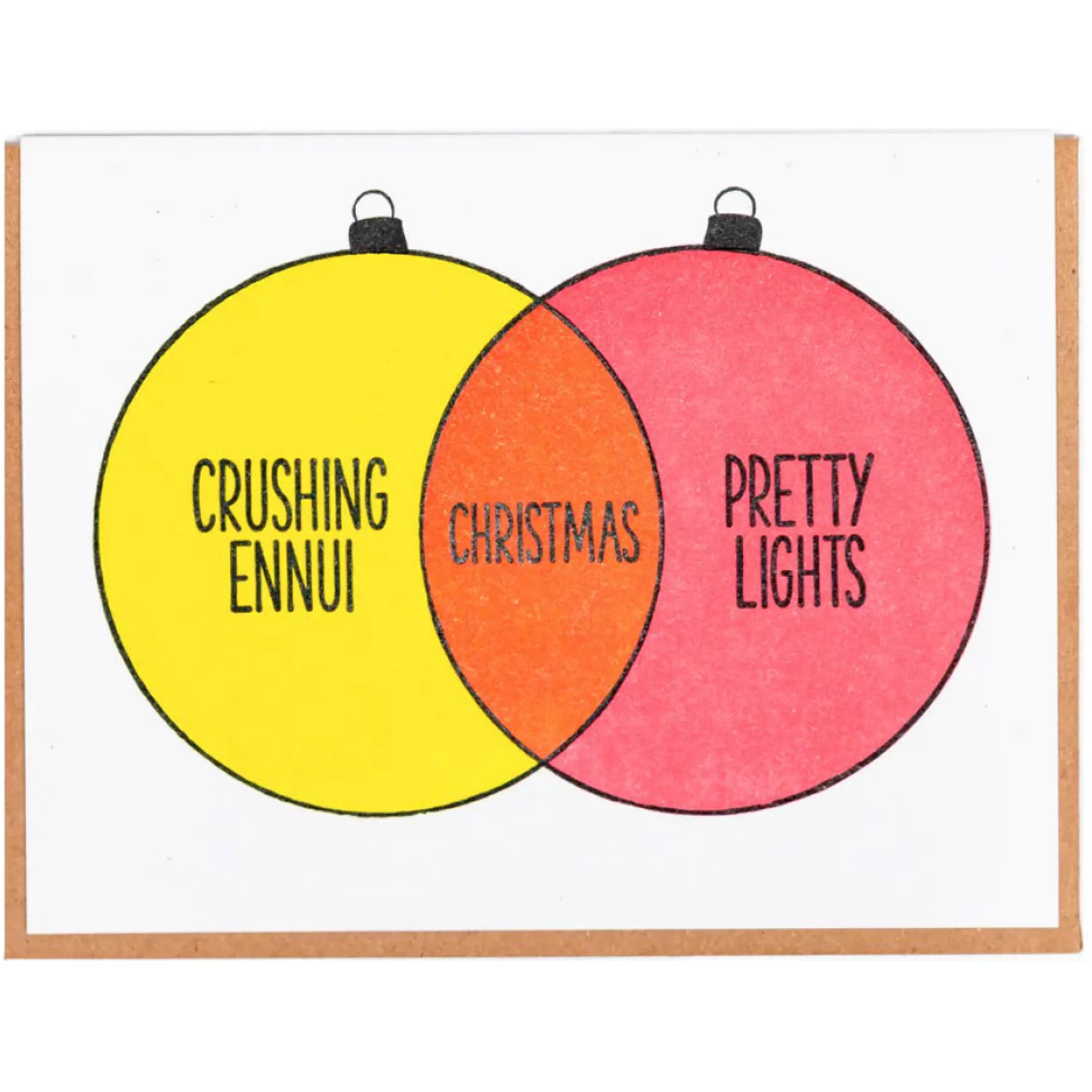 Lady Pilot Letterpress Venn Diagram Christmas Card