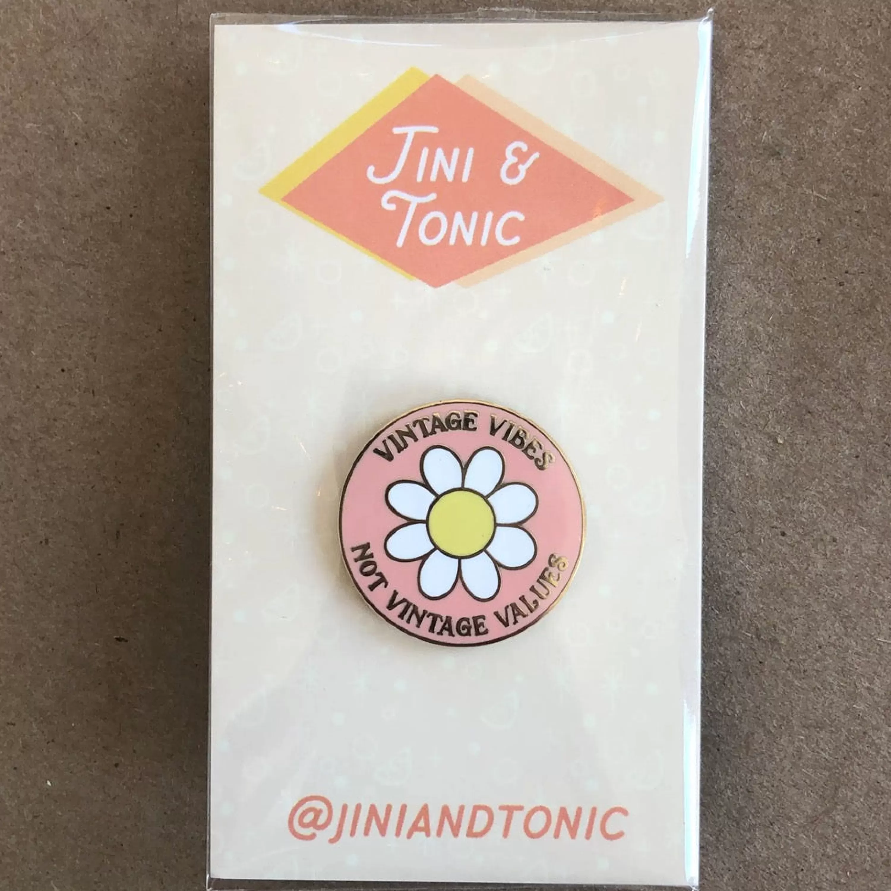 Clearance Jini & Tonic Vintage Vibes Enamel Pin